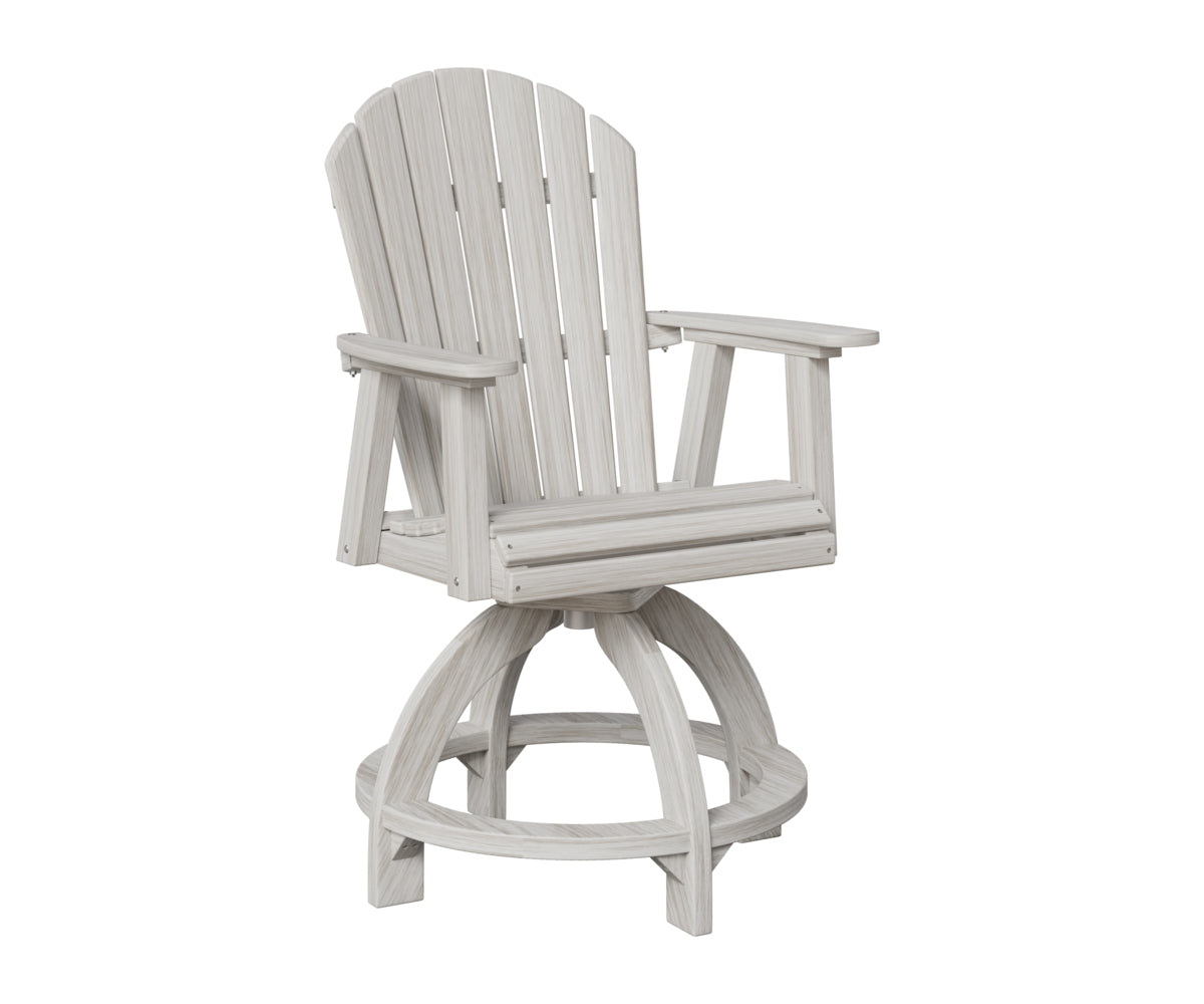 Berlin Gardens Comfo Back Swivel Counter Chair in Seashell