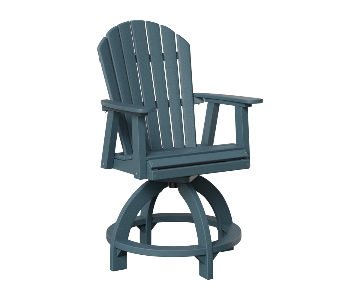 Berlin Gardens Comfo Back Swivel Counter Chair in Slate