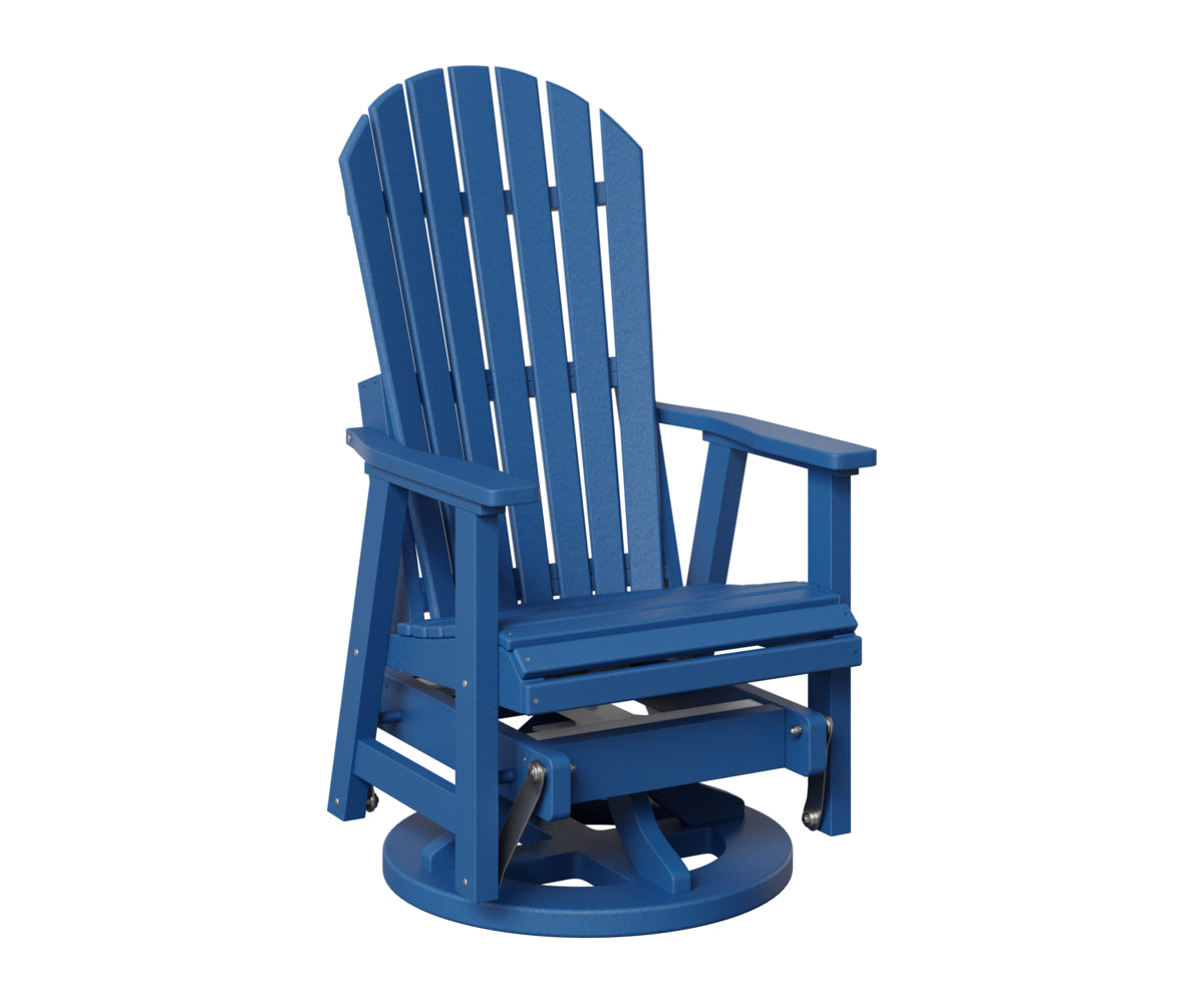 Berlin Gardens Comfo Back Swivel Glider in Pacific Blue