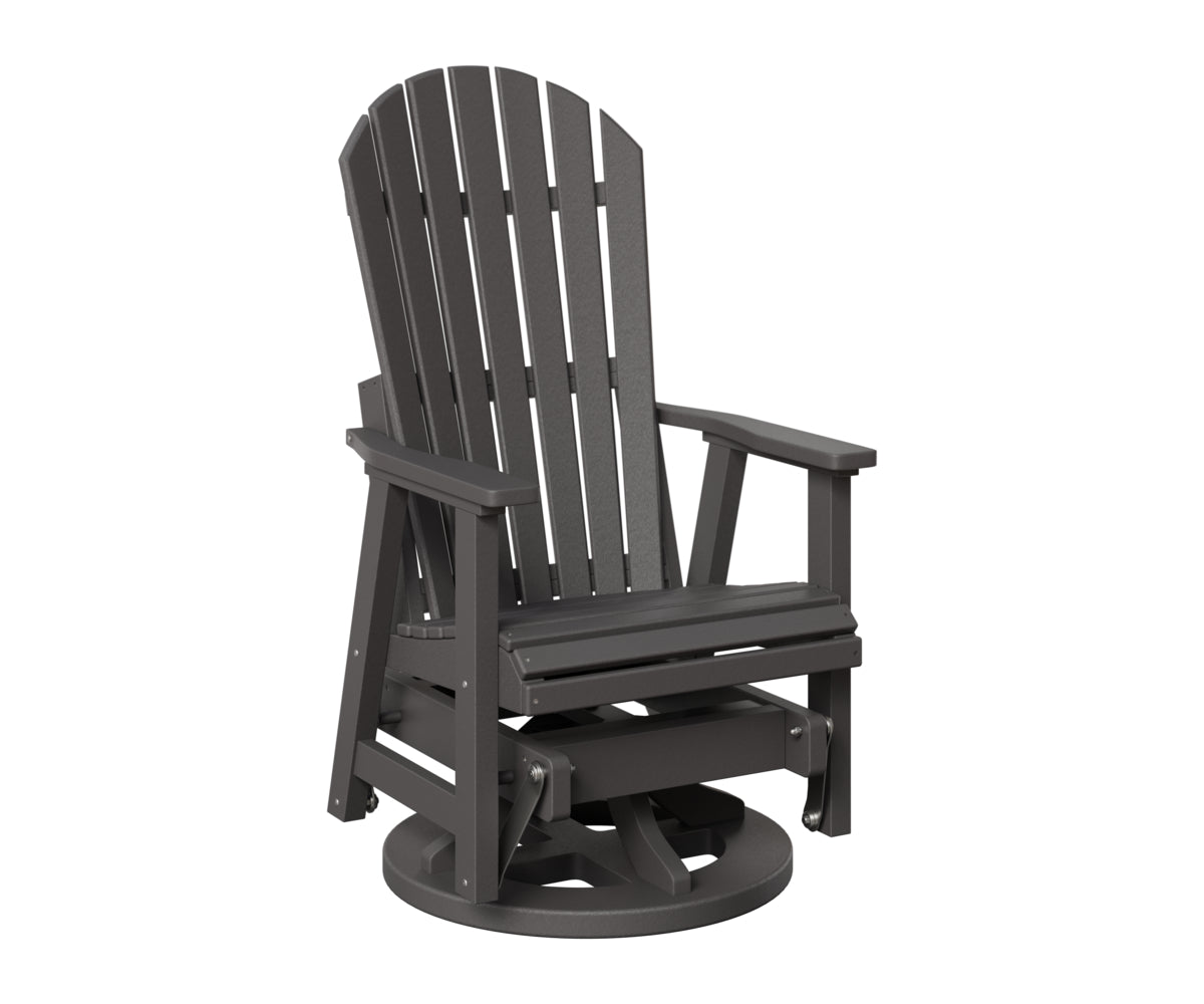 Berlin Gardens Comfo Back Swivel Glider in Smoke Gray