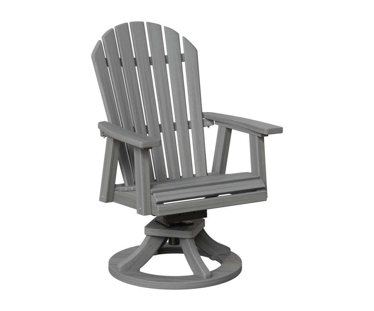 Berlin Gardens Comfo Back Swivel Rocker Dining Chair in Driftwood Gray