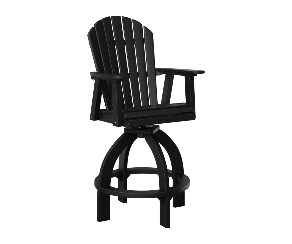 Berlin Gardens Comfo Back Swivel 30" XT Chair in Black