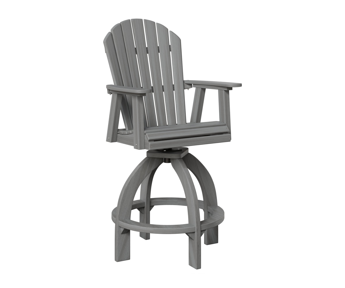 Berlin Gardens Comfo Back Swivel 30" XT Chair in Driftwood Gray