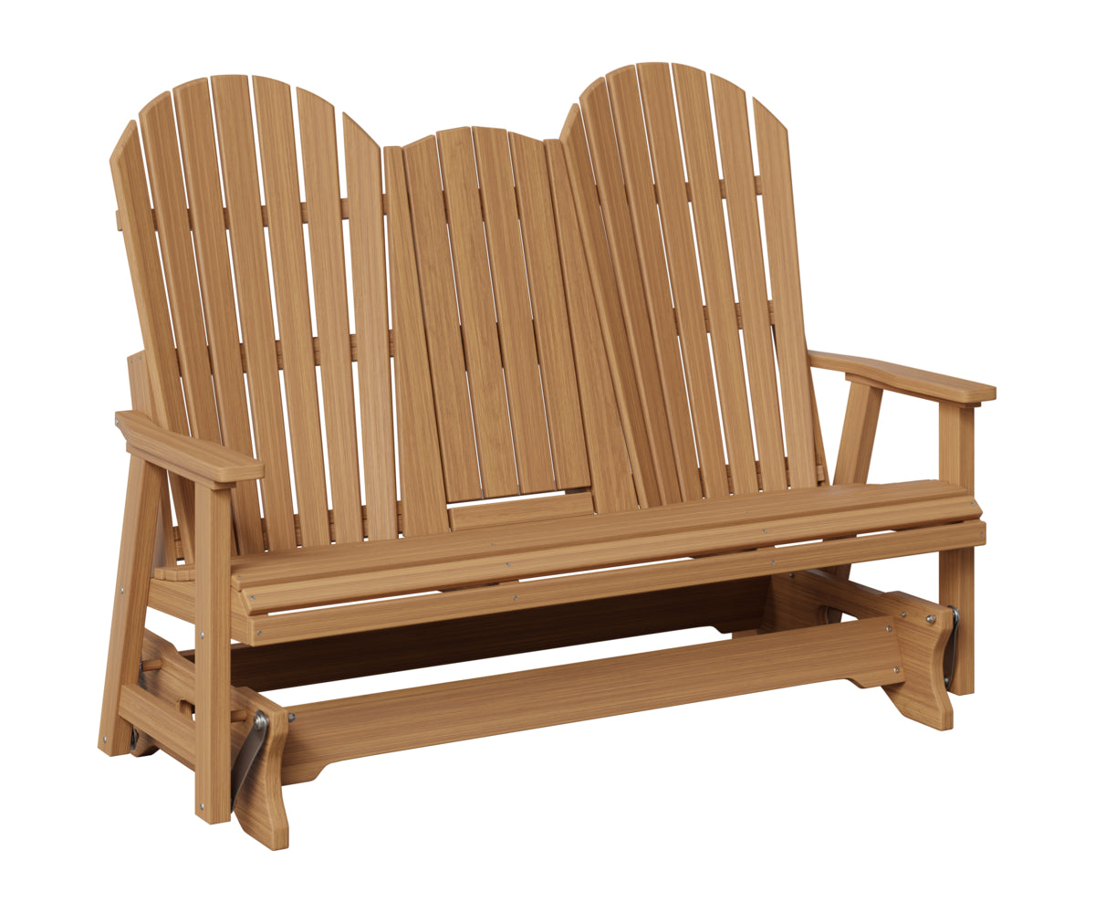 Berlin Gardens Comfo Back Three Seat Glider w/Console in Natural Teak