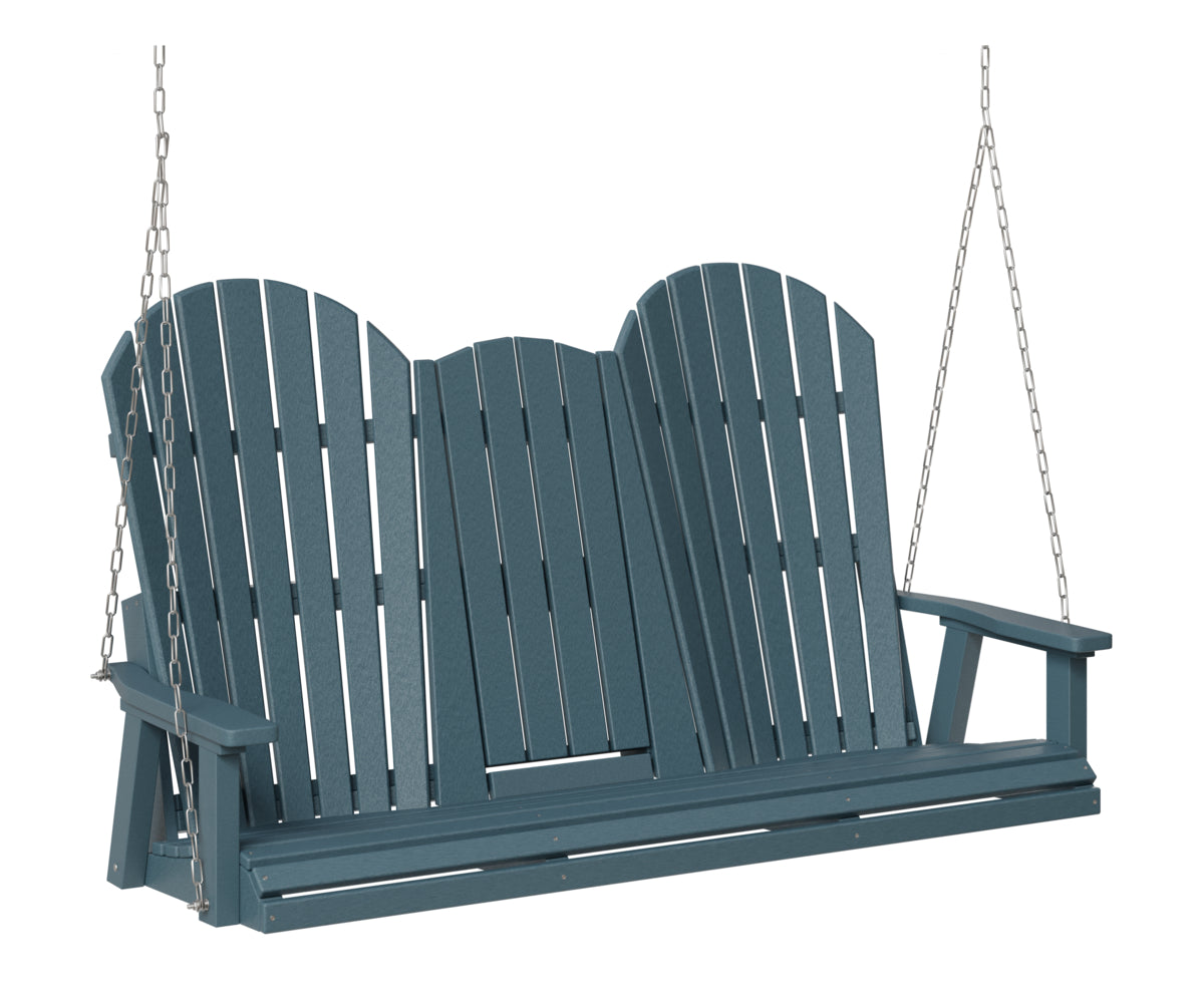 Berlin Gardens Comfo Back Three Seat Swing w/Console in Slate
