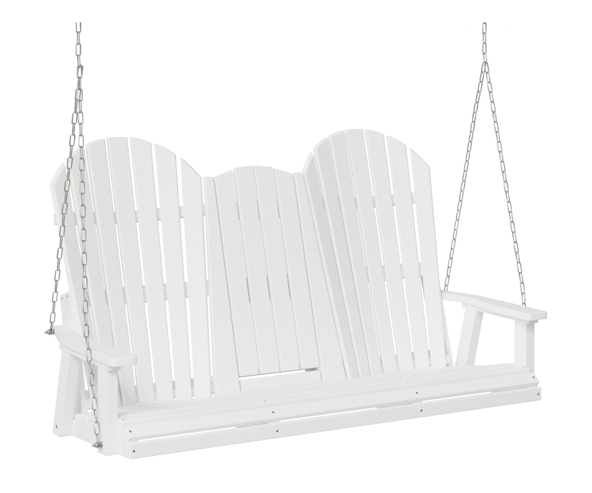 Berlin Gardens Comfo Back Three Seat Swing w/Console in White