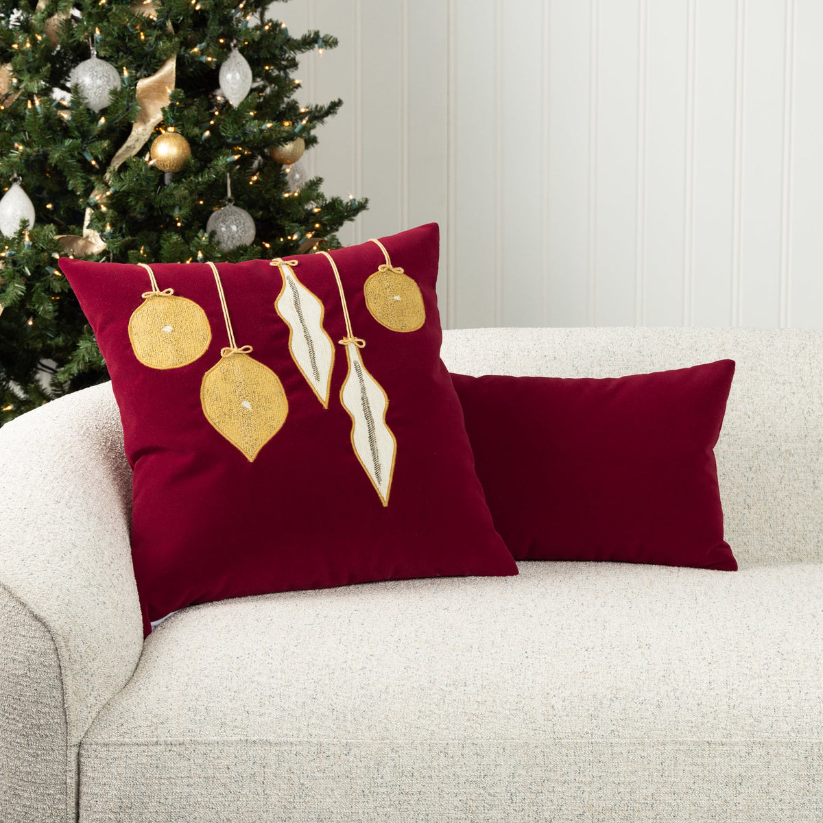 Elaine Smith Lush Velvet Lipstick Outdoor Pillow