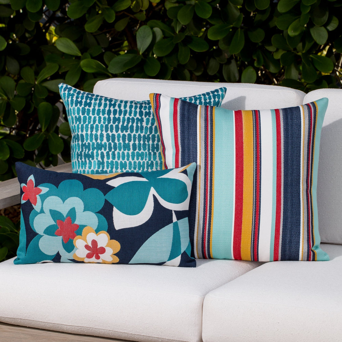 Elaine Smith Sicily Stripe Outdoor Pillow