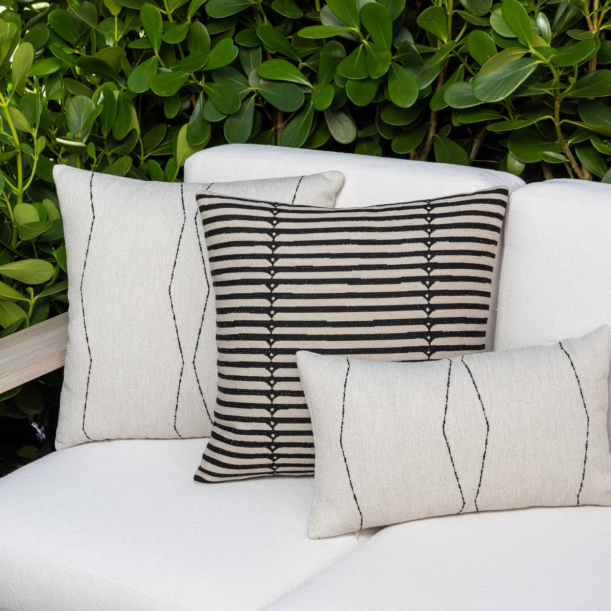 Elaine Smith Sincerity Ebony outdoor pillow, black - view 11
