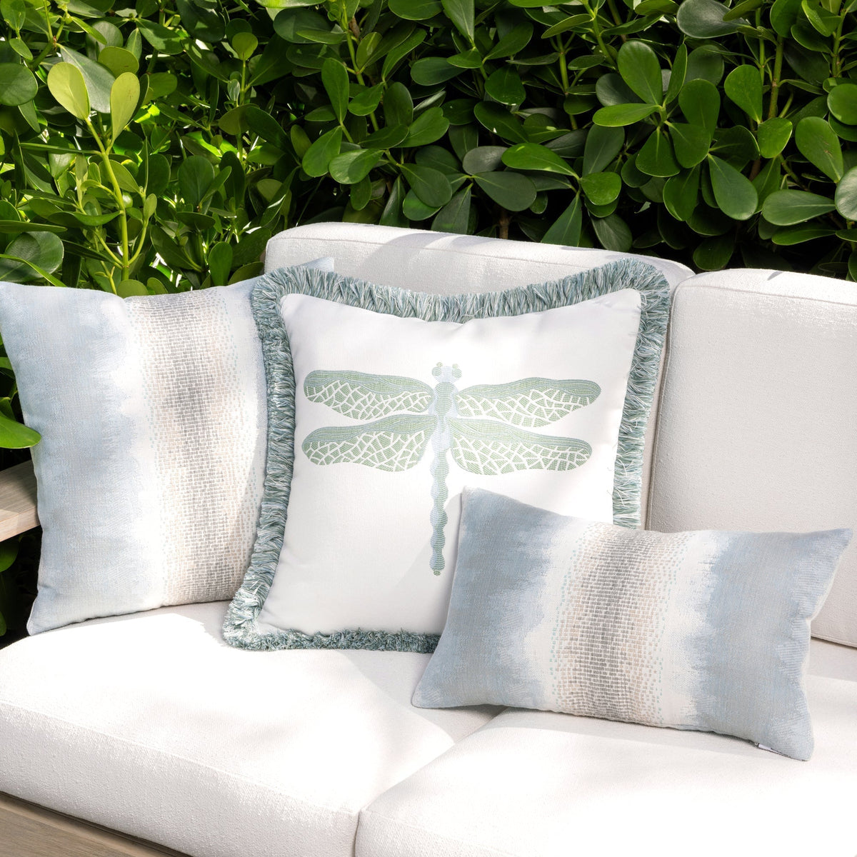 Elaine Smith Dragonfly Surf Outdoor Pillow