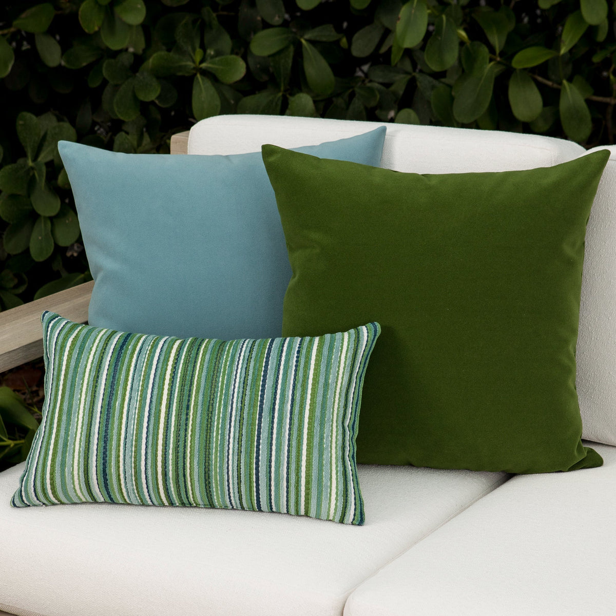 Elaine Smith Lush Velvet Ivy outdoor pillow, green - view 11