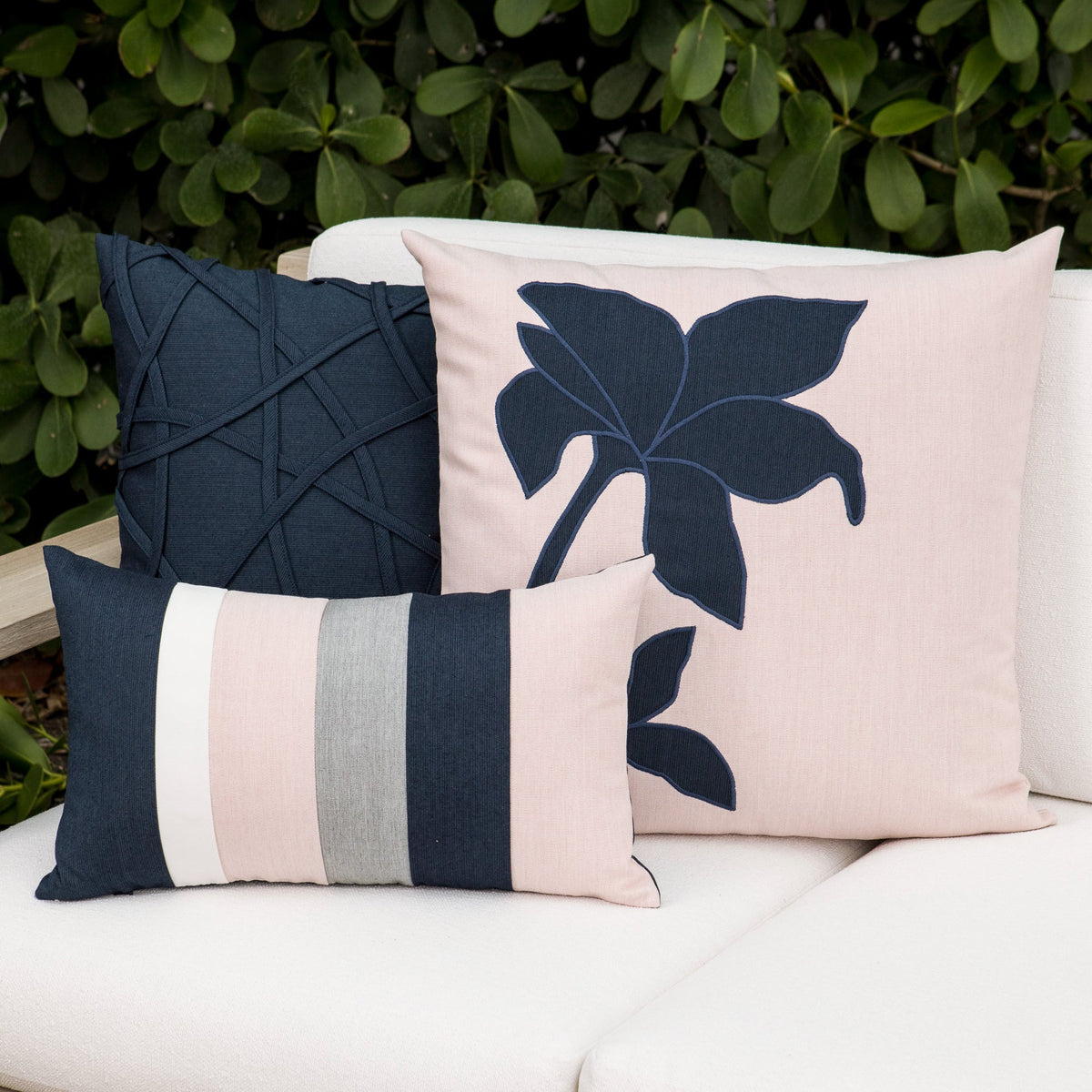 Elaine Smith Rose Quartz outdoor pillow, multicolor - view 3