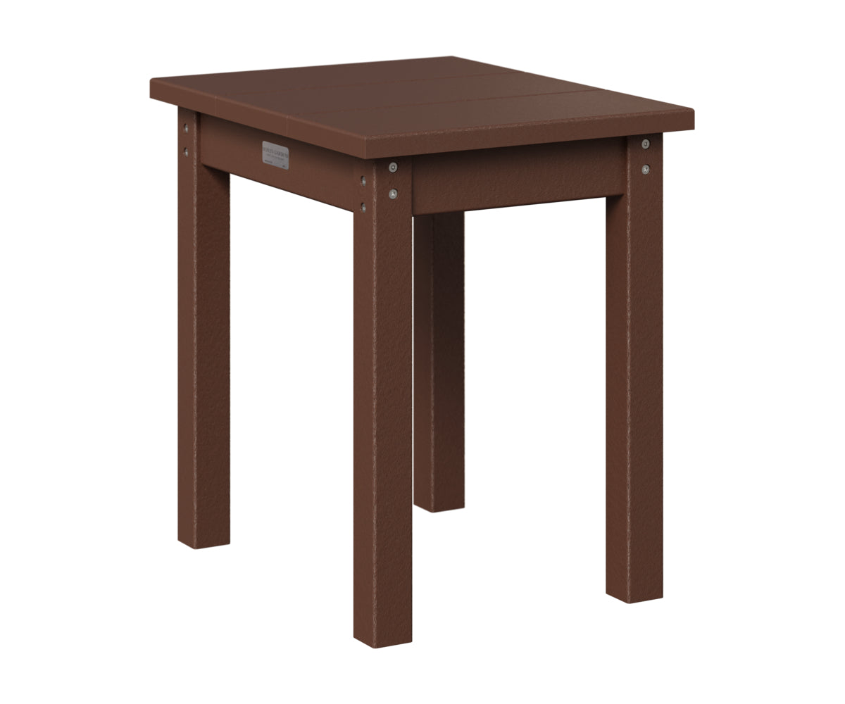 Berlin Gardens HDPE End Table in Chocolate Brown