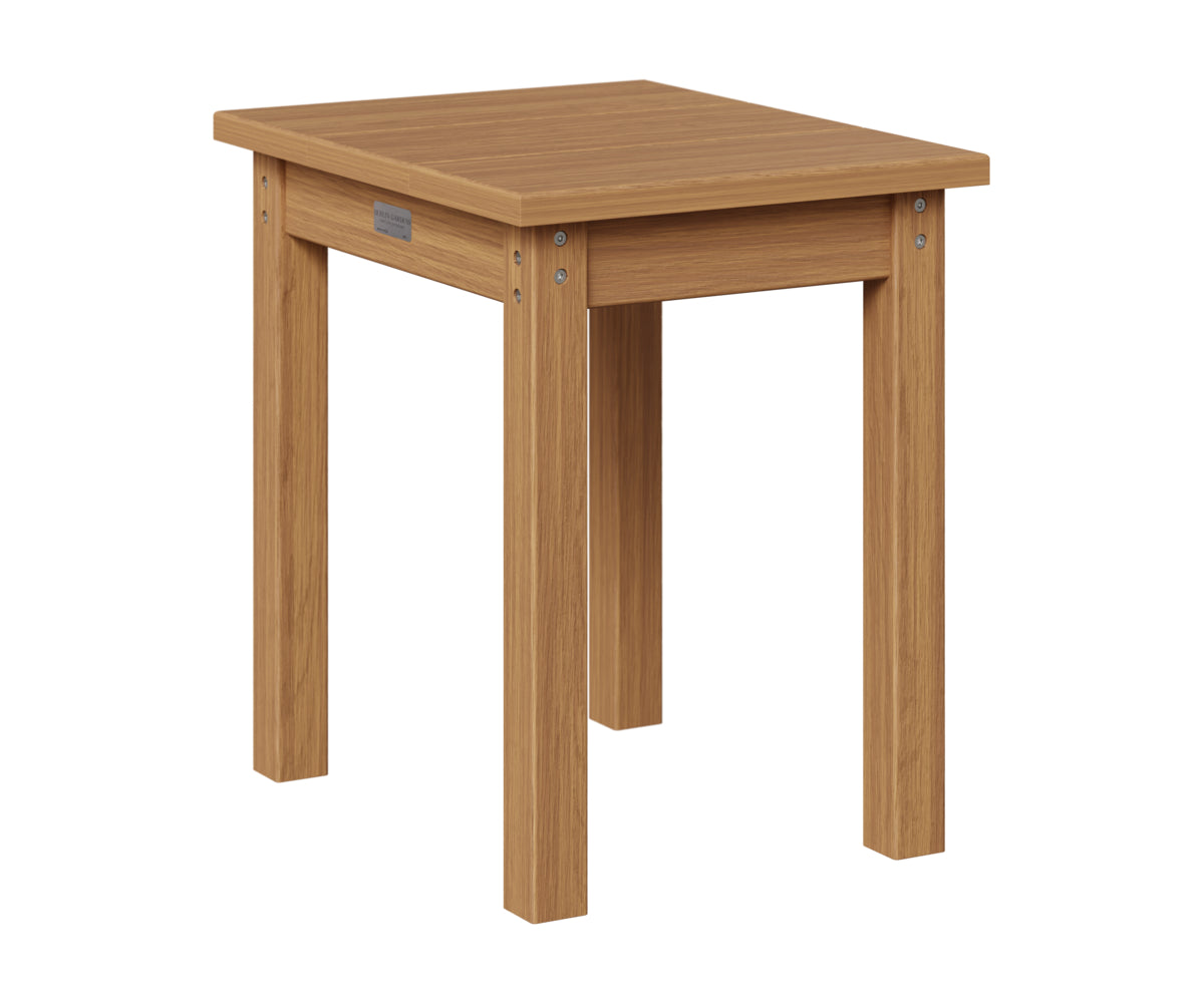 Berlin Gardens HDPE End Table in Natural Teak