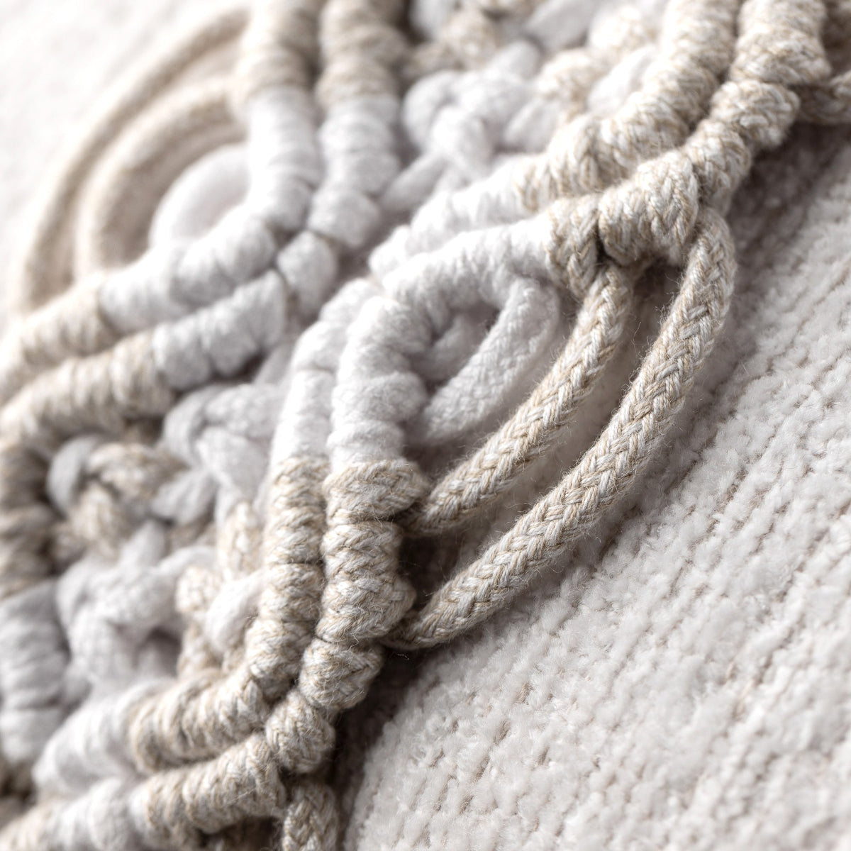 Elaine Smith Distinct Oyster outdoor pillow, beige - view 6