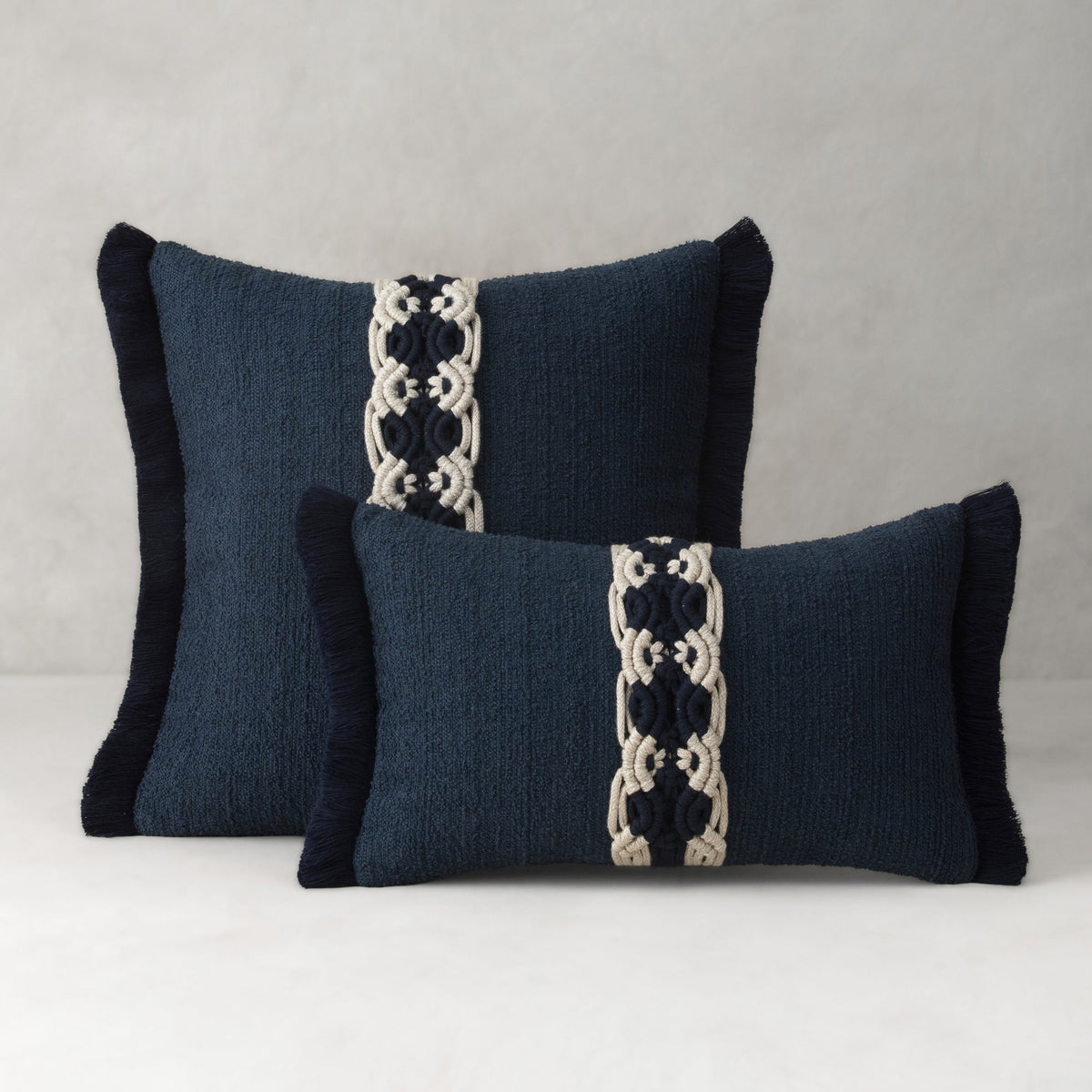 Elaine Smith Distinction Indigo Outdoor Pillow