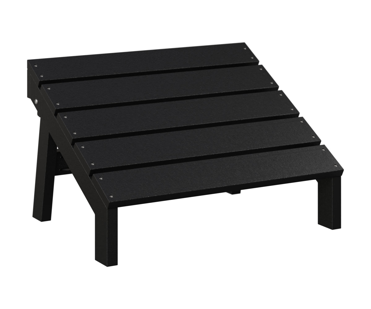 Berlin Gardens Mayhew Adirondack Folding Footstool in Black
