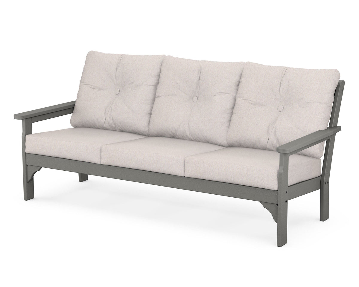 POLYWOOD Vineyard Deep Seating Sofa in Slate Grey