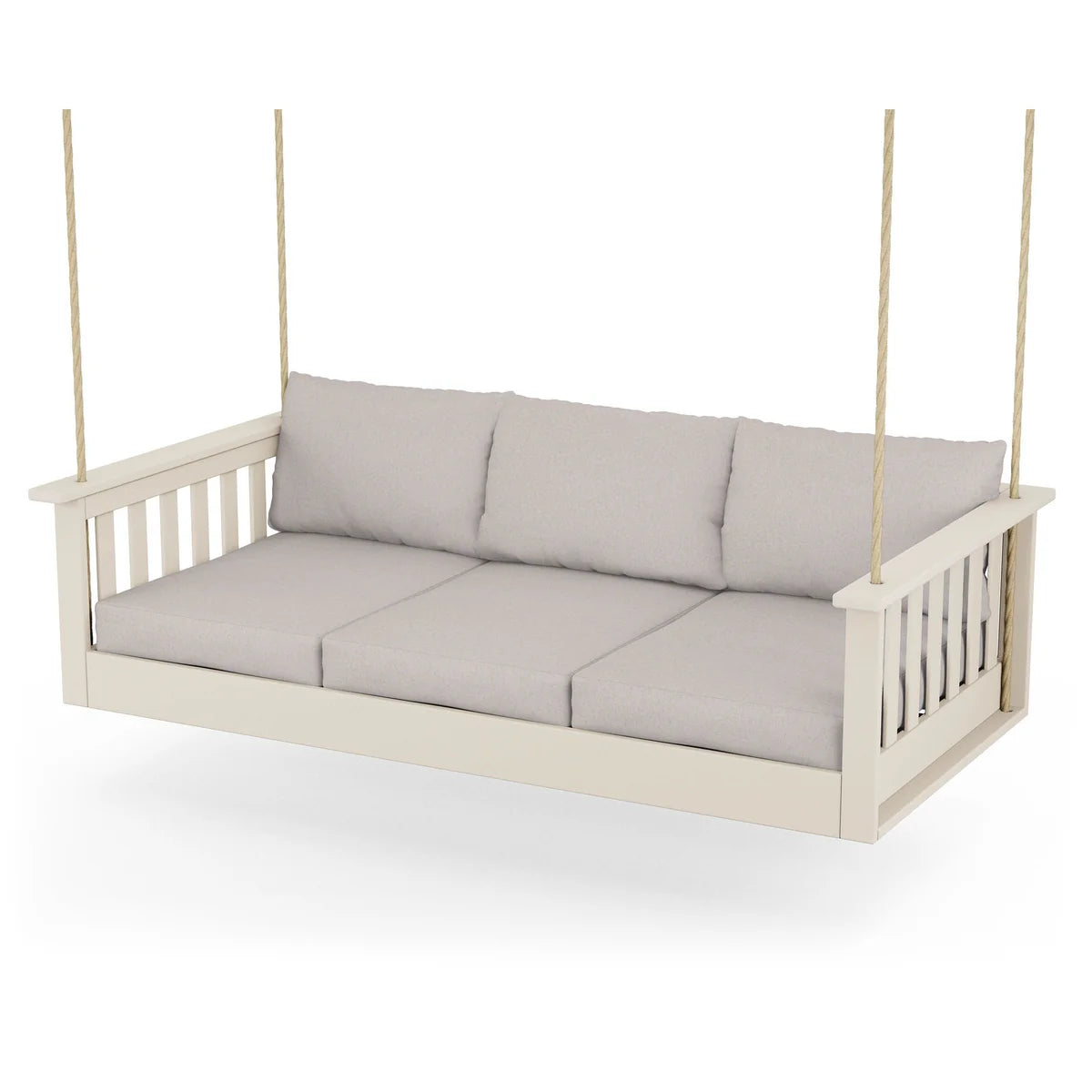 POLYWOOD Vineyard Daybed Swing in Sand / Dune Burlap