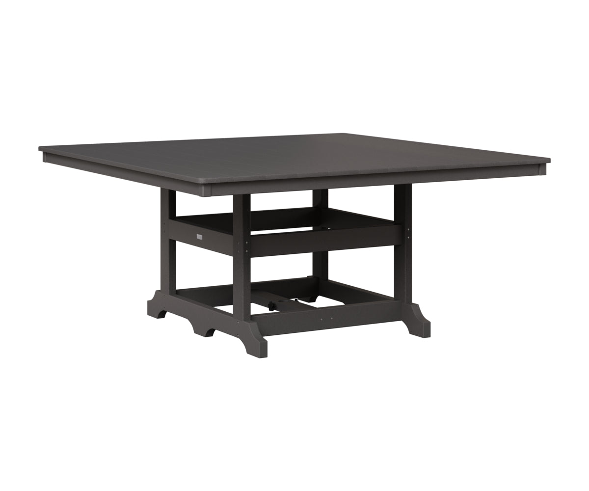 Berlin Gardens Garden Classic 66" Square Table in Smoke Gray