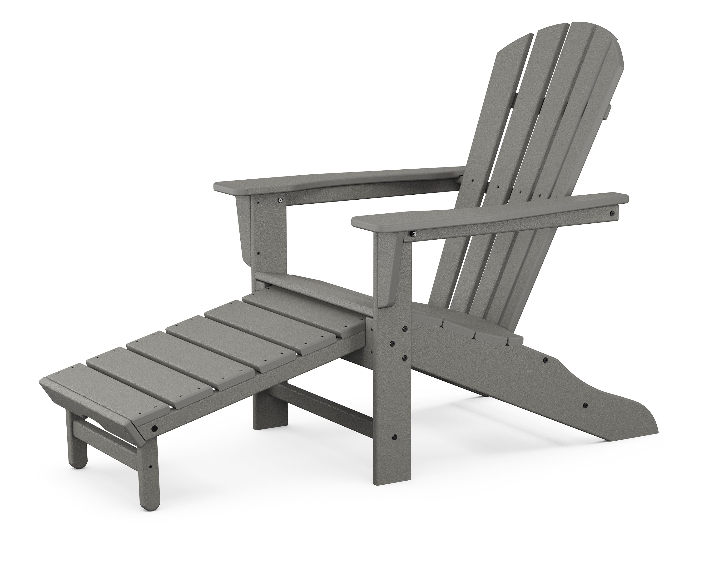 POLYWOOD Palm Coast Ultimate Adirondack with Hideaway Ottoman