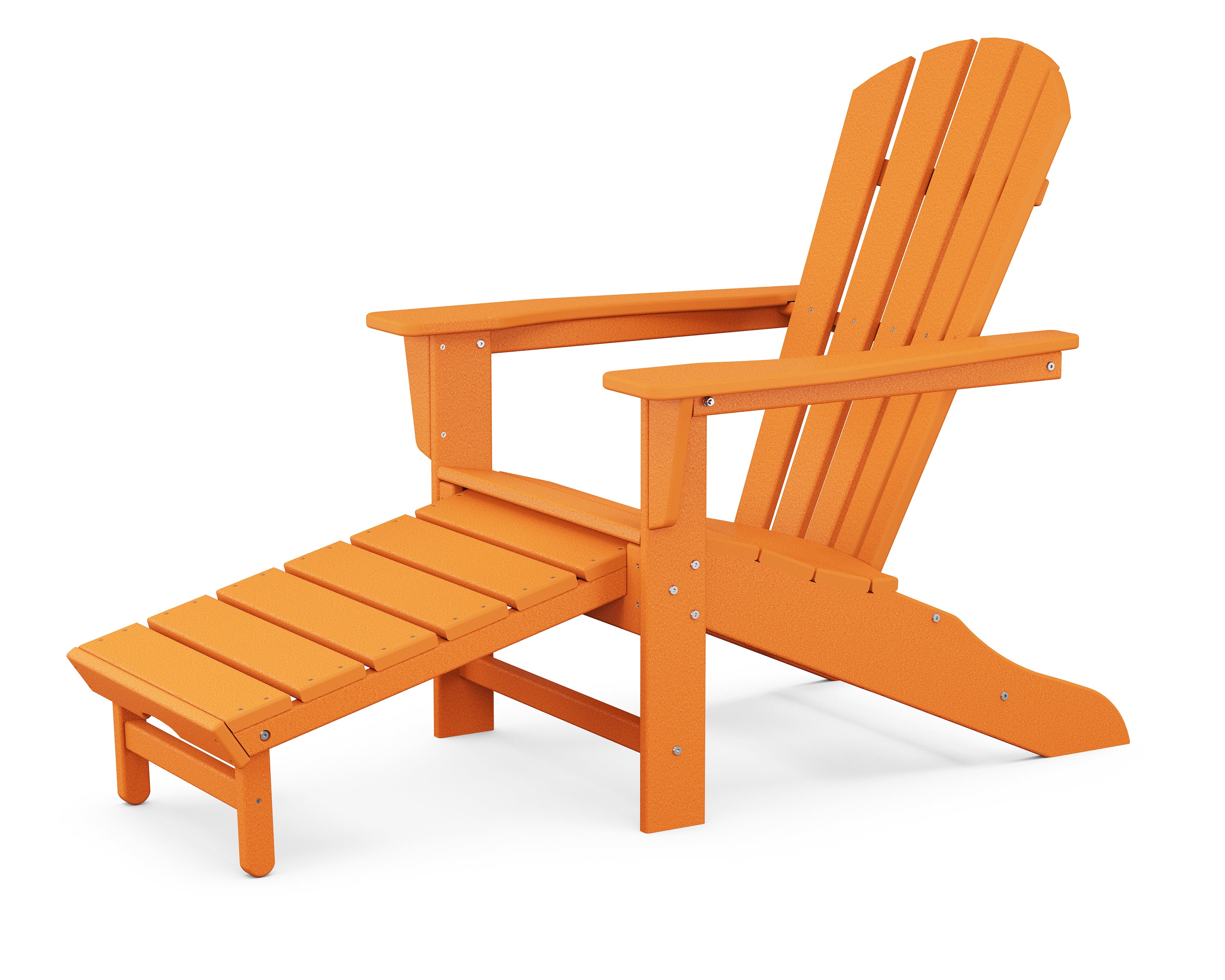 POLYWOOD Palm Coast Ultimate Adirondack with Hideaway Ottoman