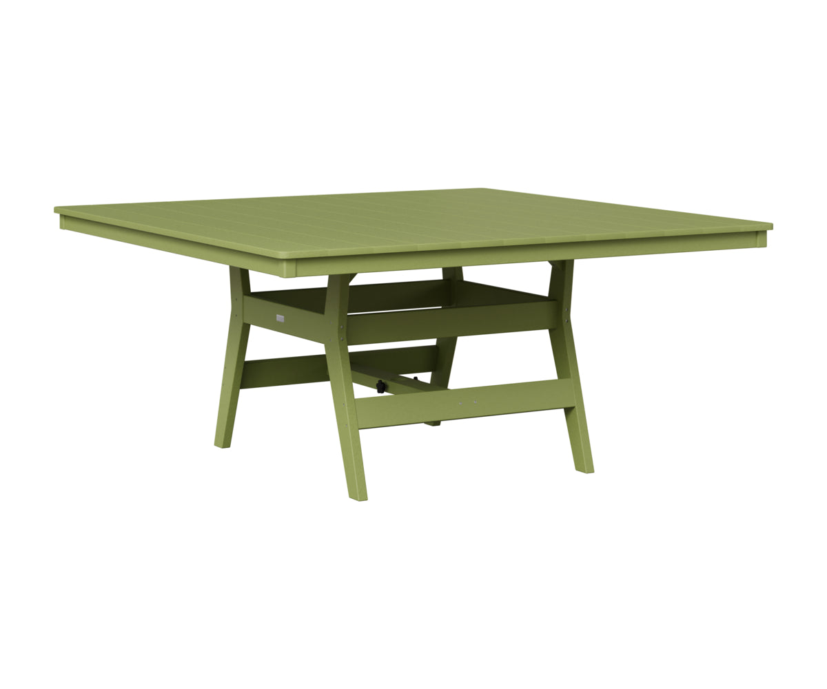 Berlin Gardens Harbor 66" Square Table in Kiwi Green
