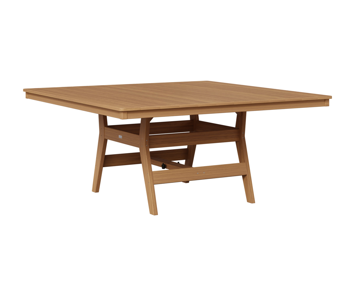 Berlin Gardens Harbor 66" Square Table in Natural Teak
