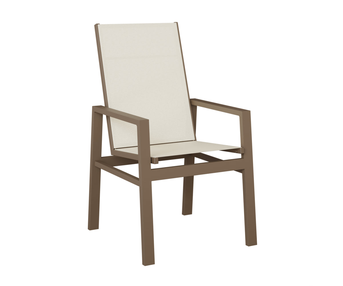 Berlin Gardens Vida High-Back Sling Dining Chair in Clay