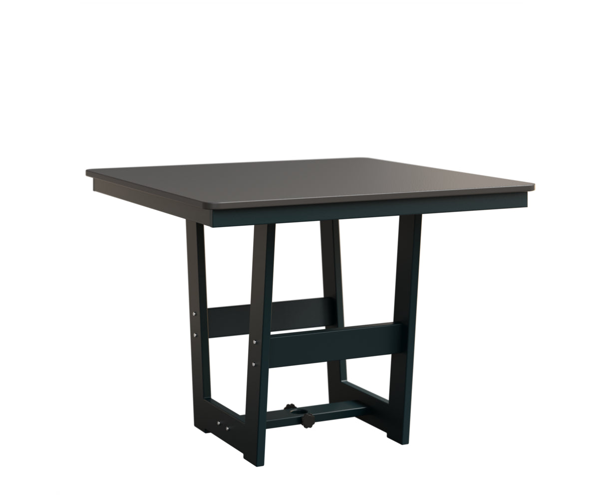 Berlin Gardens Hudson 40" x 40" Square Table in Berry, Hammered Stainless top