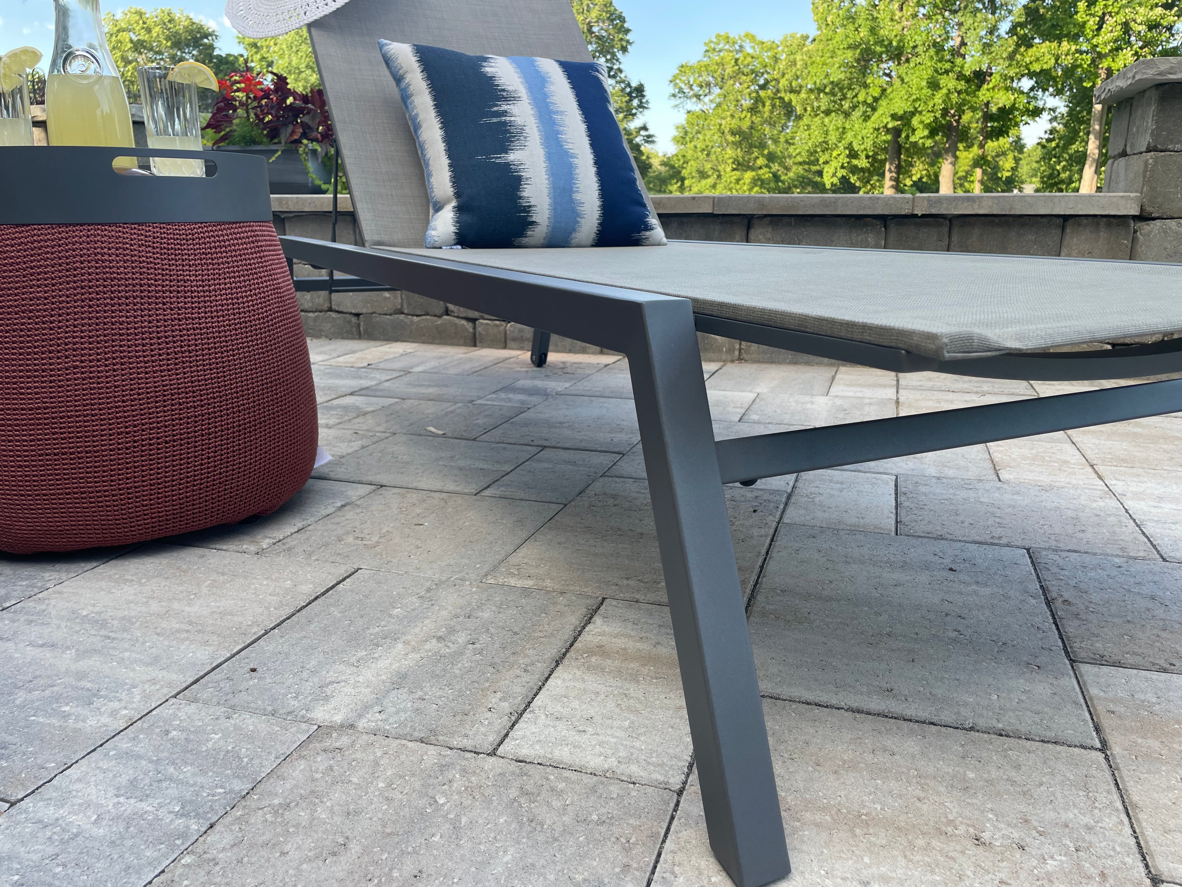 Kiera Stackable Aluminum Chaise Lounge