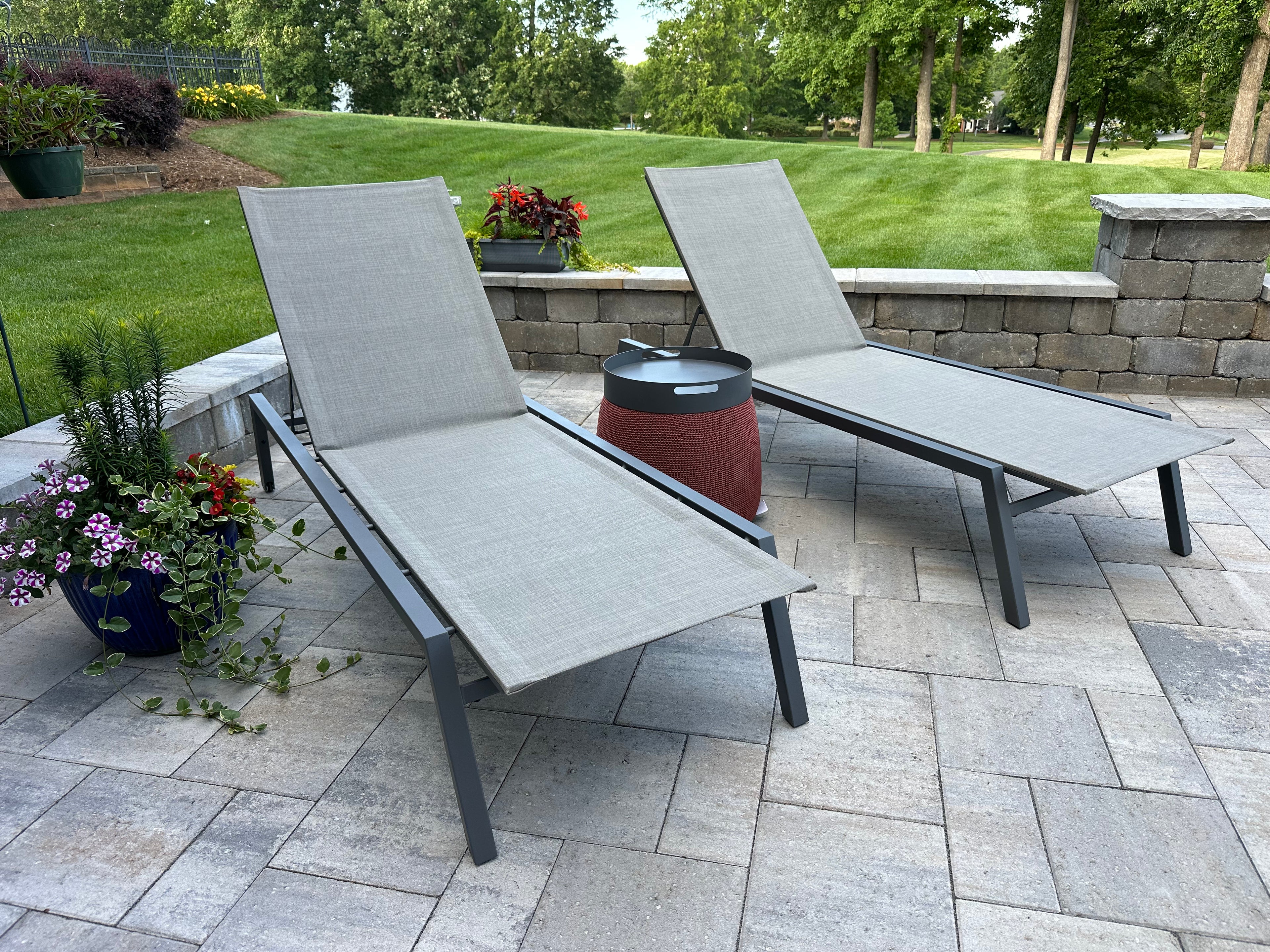 Kiera Stackable Aluminum Chaise Lounge