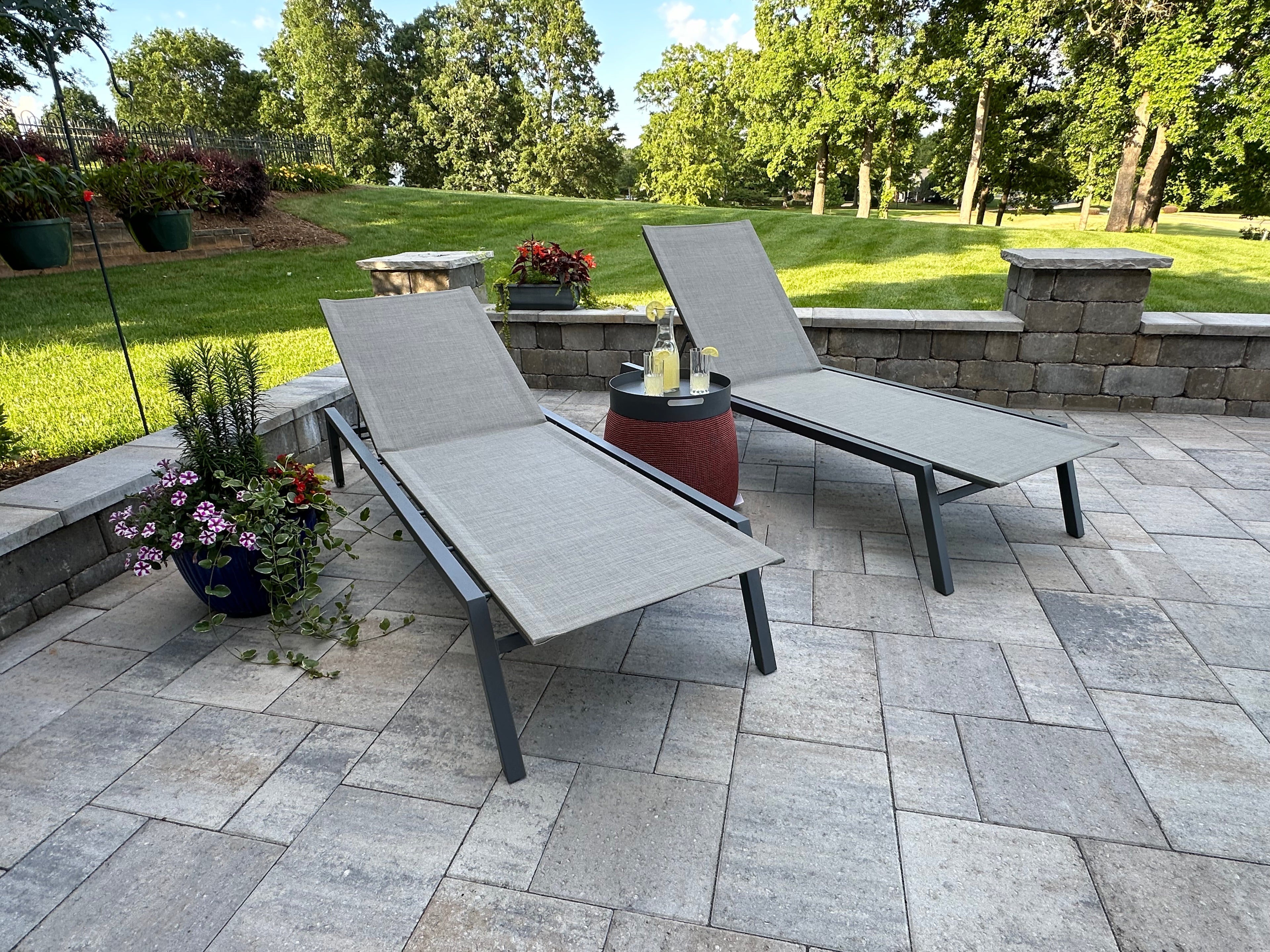 Kiera Stackable Aluminum Chaise Lounge