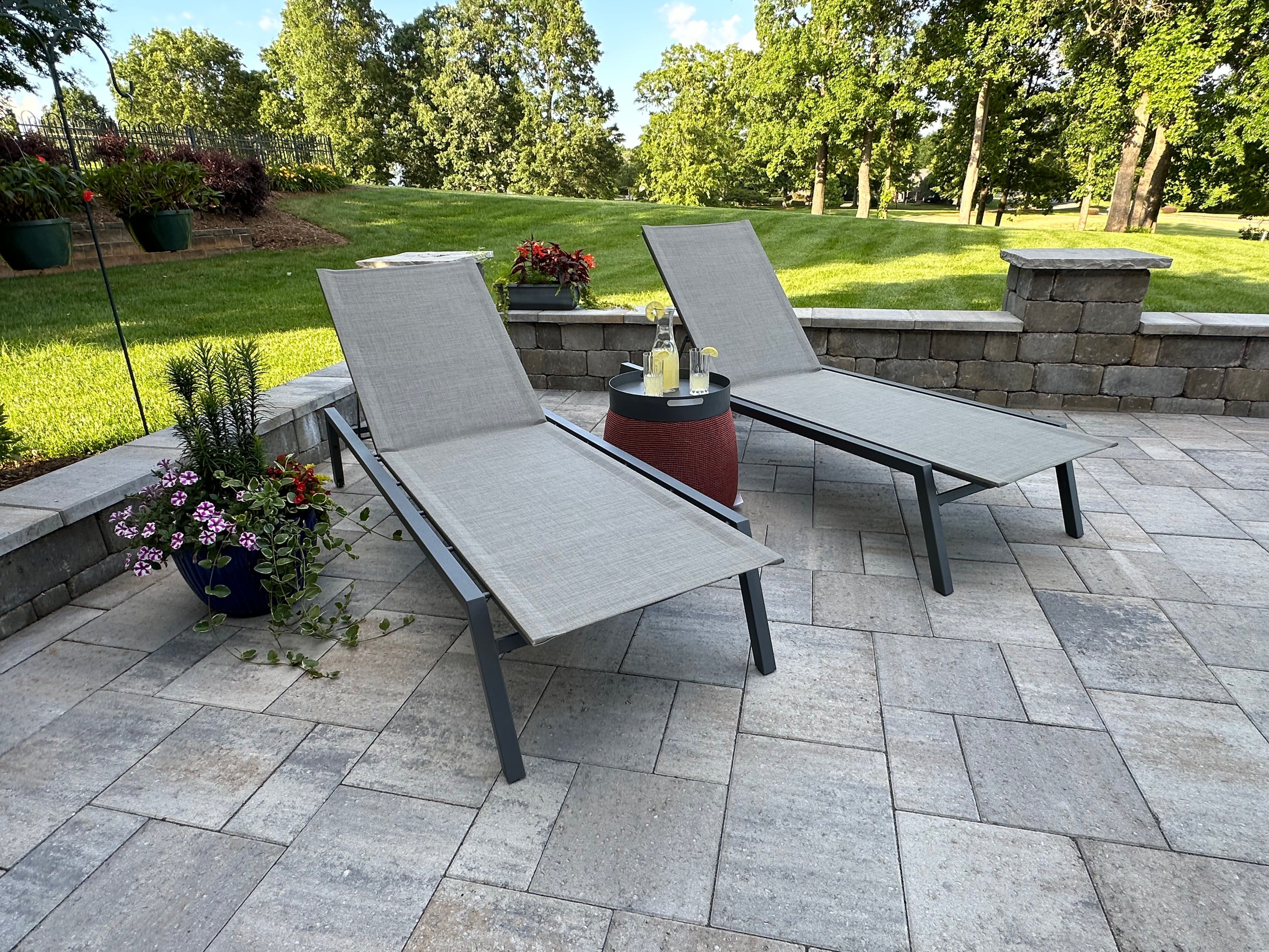 Kiera Stackable Aluminum Chaise Lounge