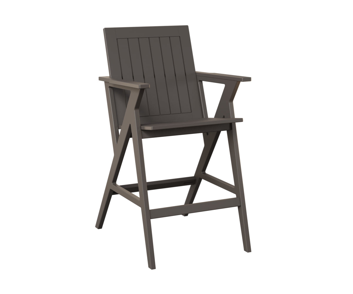 Berlin Gardens Kinsley Bar Arm Chair in Graphite