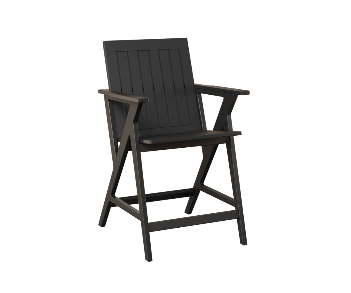 Berlin Gardens Kinsley Counter Arm Chair in Black