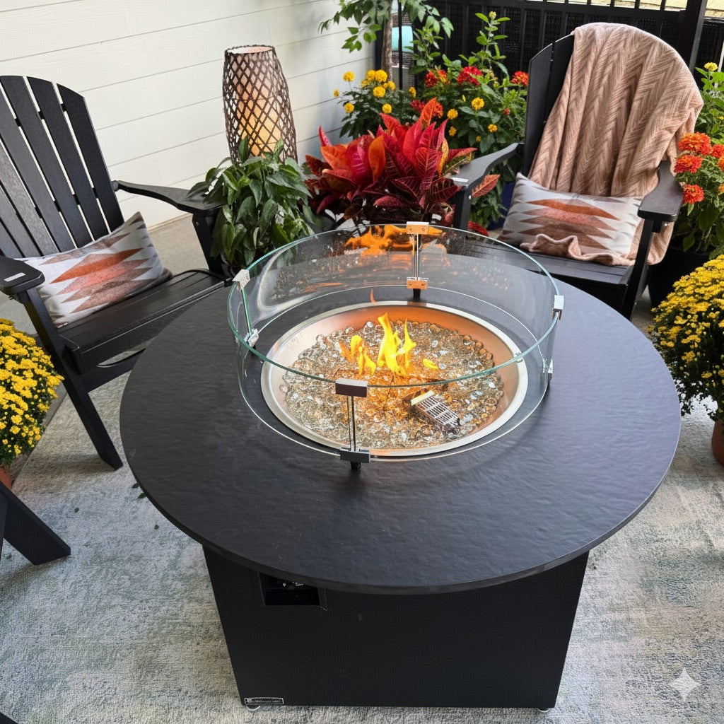 Lighthouse Casual Round Gas Fire Pit