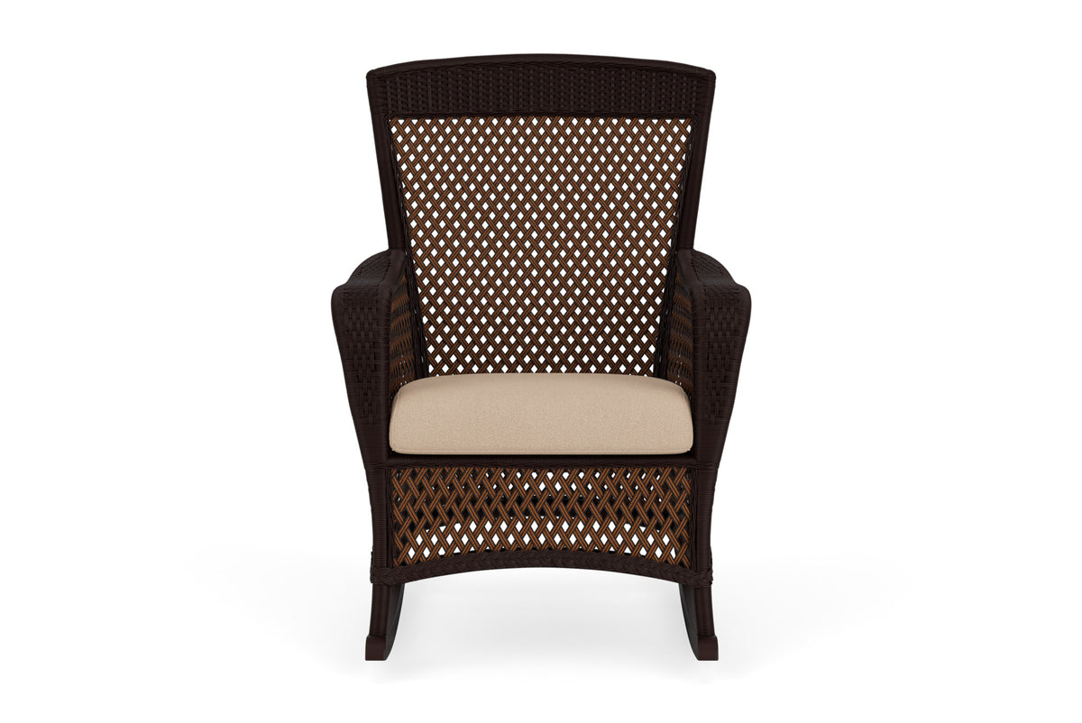 Lloyd Flanders Grand Traverse Porch Rocker with Hayden Linen fabric