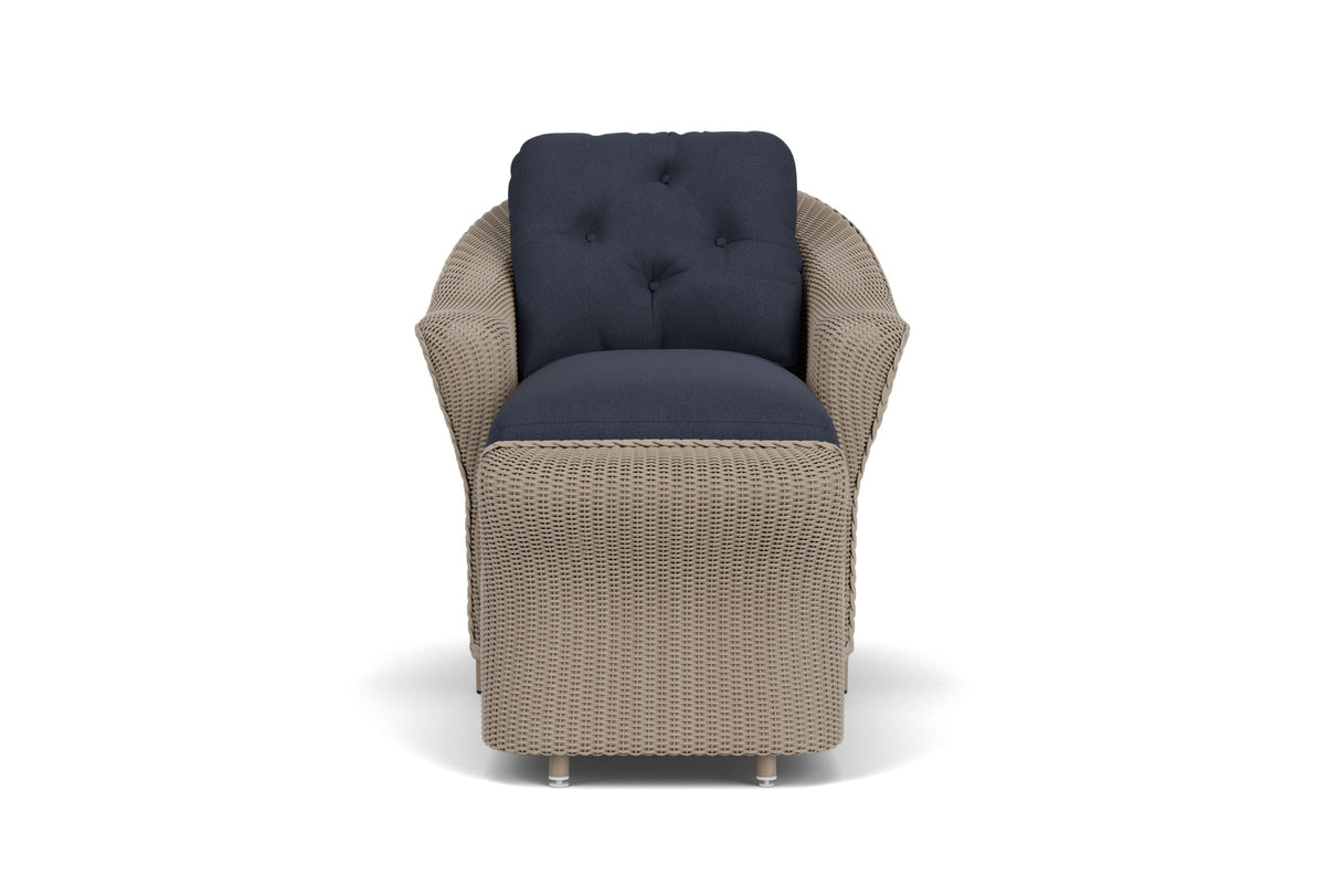 Lloyd Flanders Reflections Day Chaise in French Beige frame with Hayden Navy fabric