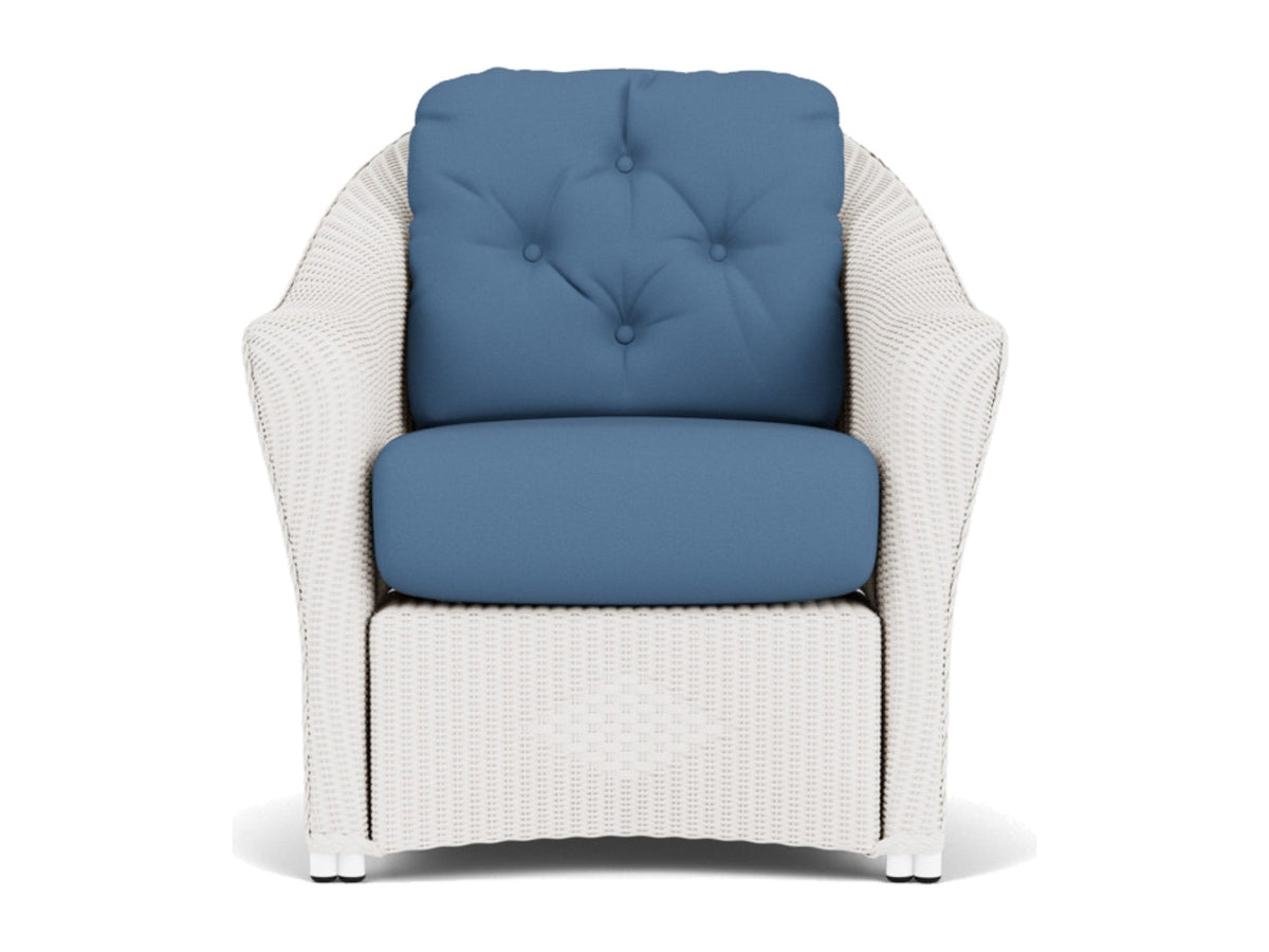 Lloyd Flanders Reflections Lounge Chair White Frame Brightside Sea Blue