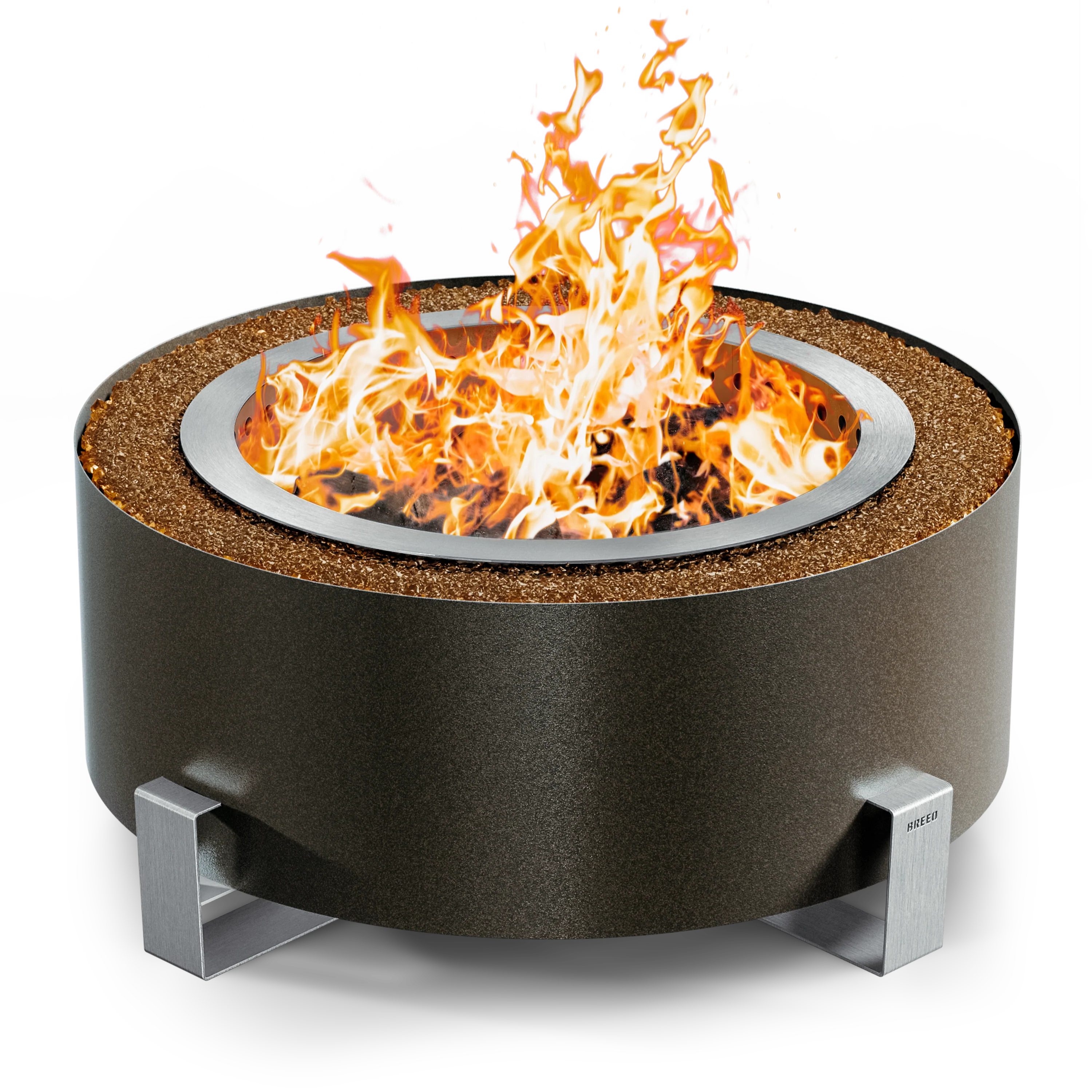 Breeo Luxeve Smokeless Fire Pit w/ Lid & Glass