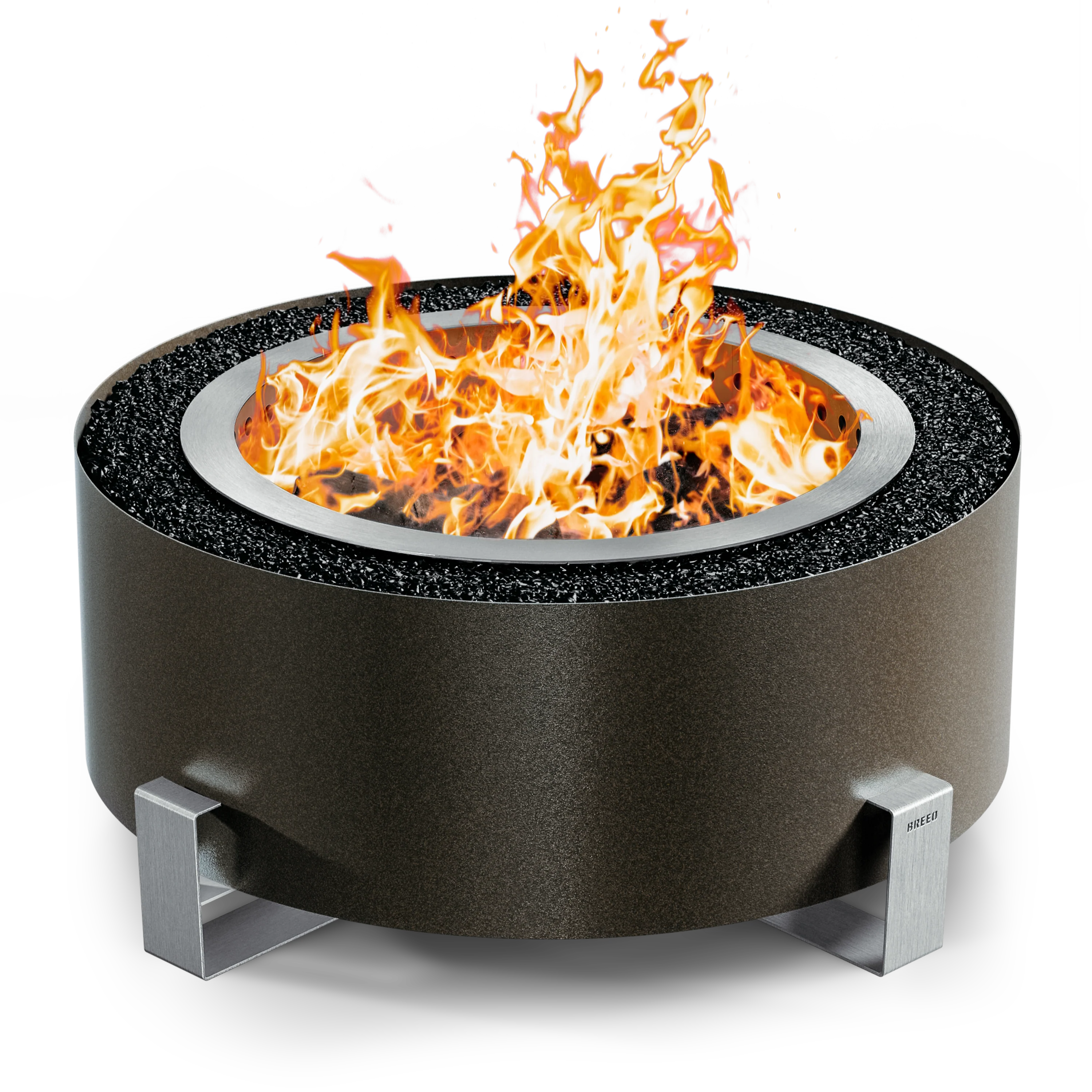 Breeo Luxeve Smokeless Fire Pit w/ Lid & Glass
