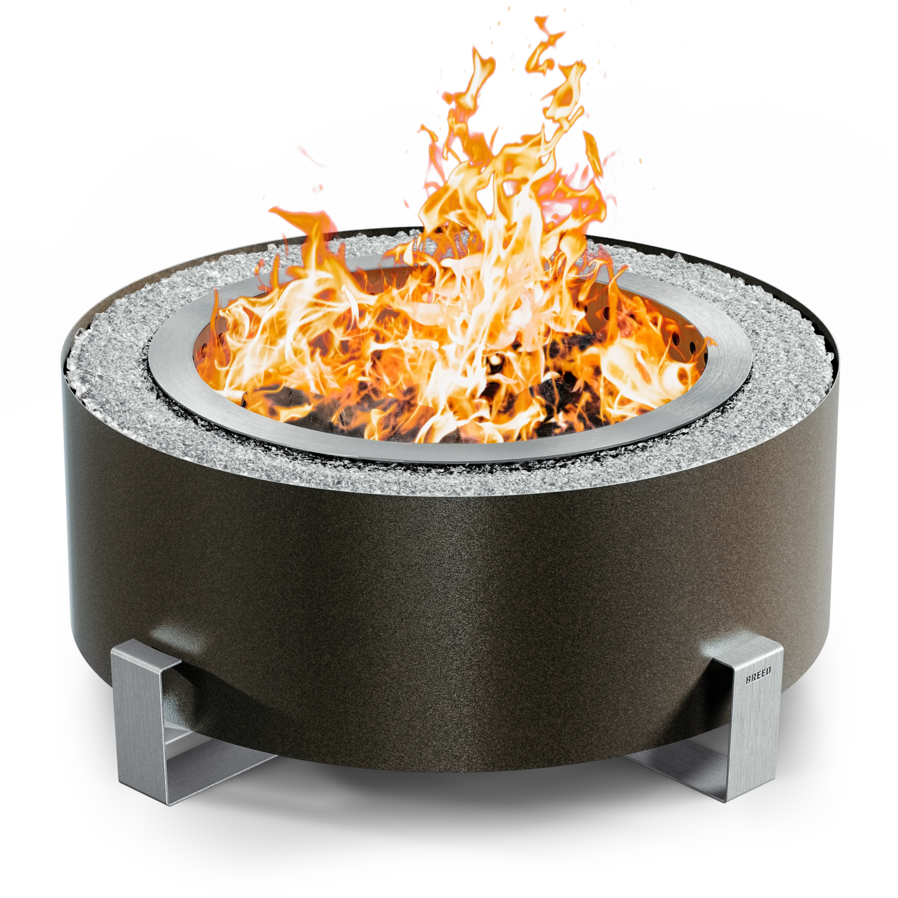 Breeo Luxeve Smokeless Fire Pit w/ Lid & Glass