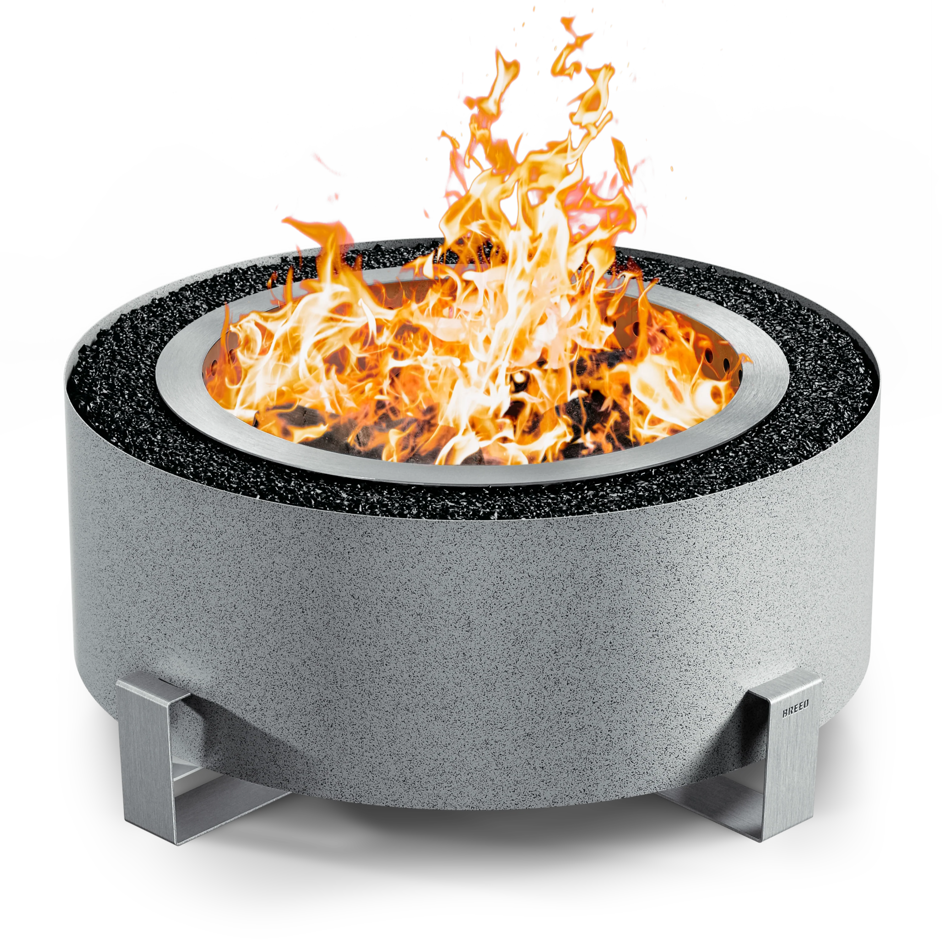 Breeo Luxeve Smokeless Fire Pit w/ Lid & Glass
