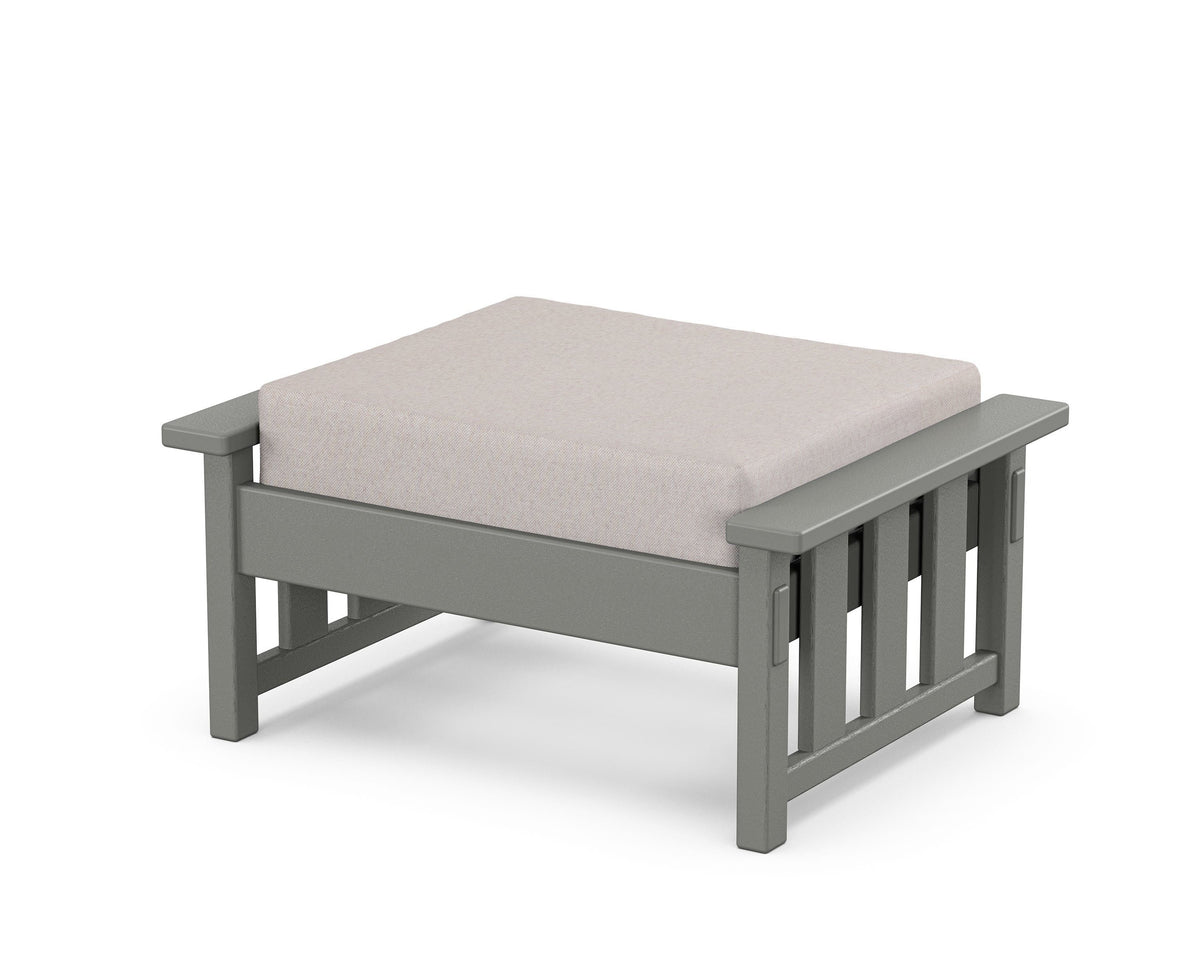 POLYWOOD Acadia Deep Seating Ottoman in Slate Grey