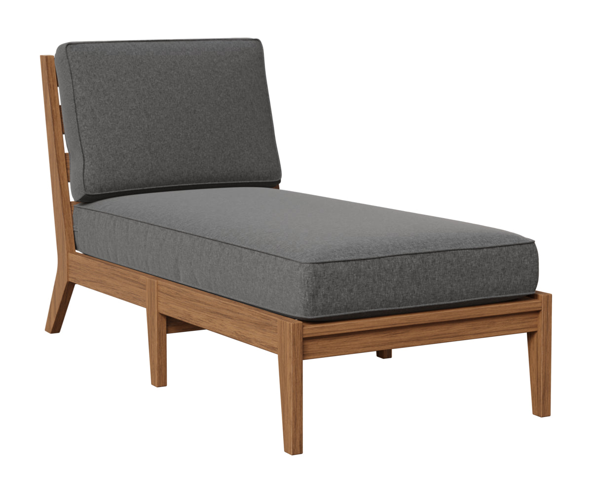 Berlin Gardens Mayhew Armless Chaise Lounge in Antique Mahogany