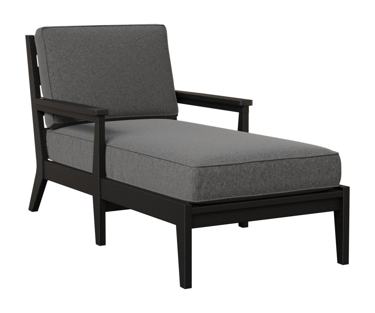 Berlin Gardens Mayhew Chaise Lounge in Black