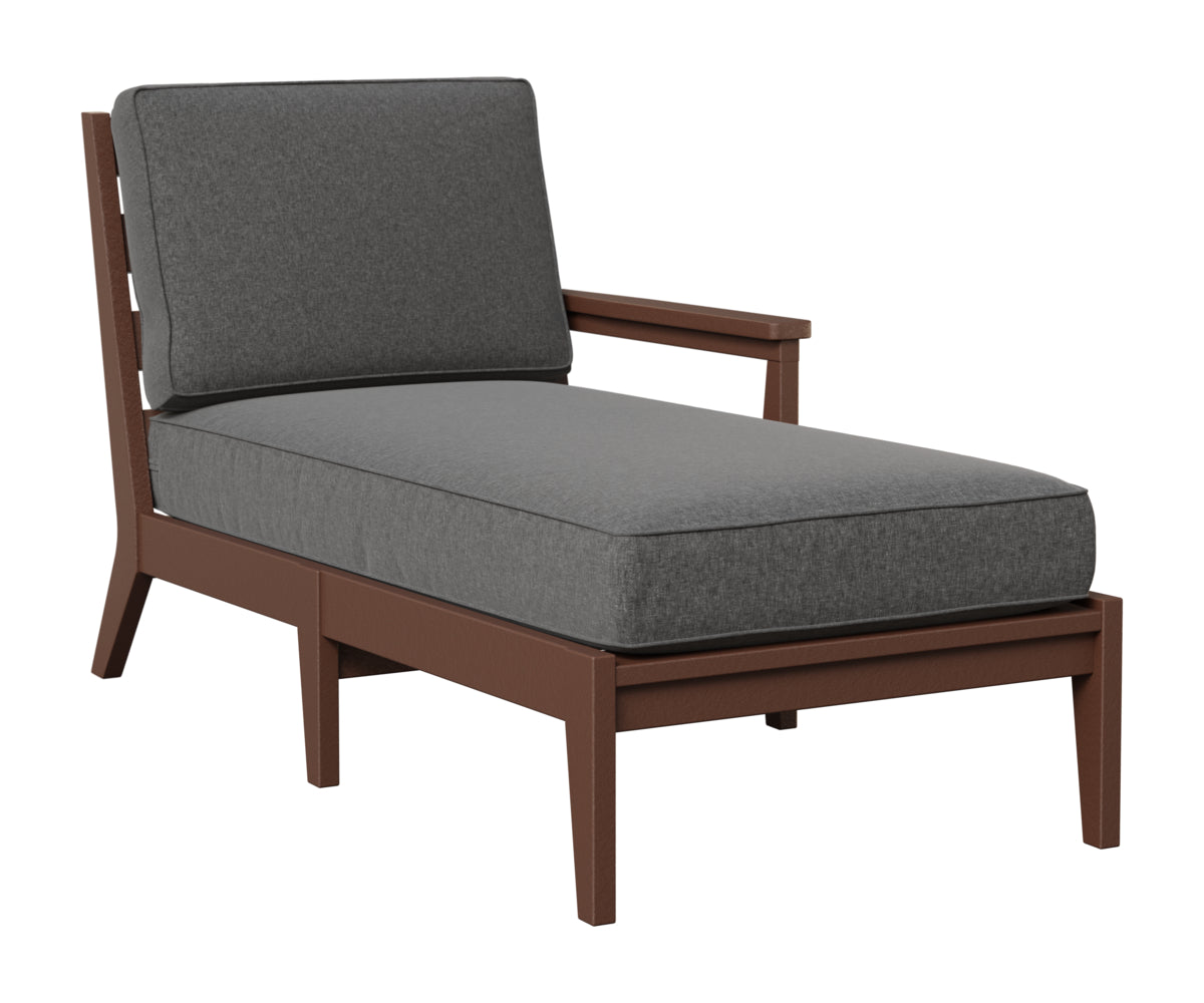 Berlin Gardens Mayhew Left Arm Chaise Lounge in Chocolate Brown