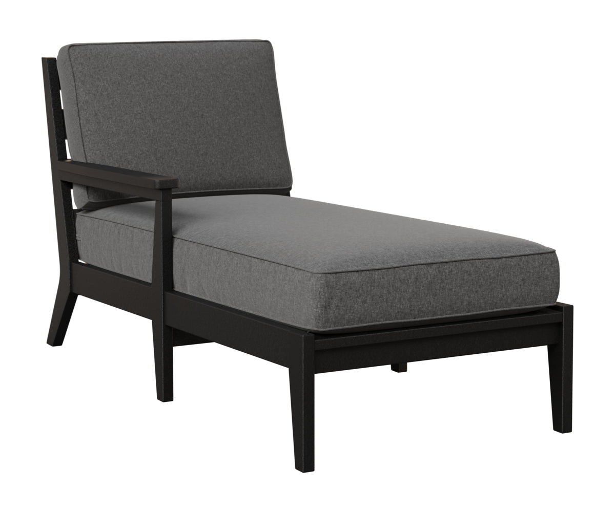 Berlin Gardens Mayhew Right Arm Chaise Lounge in Black
