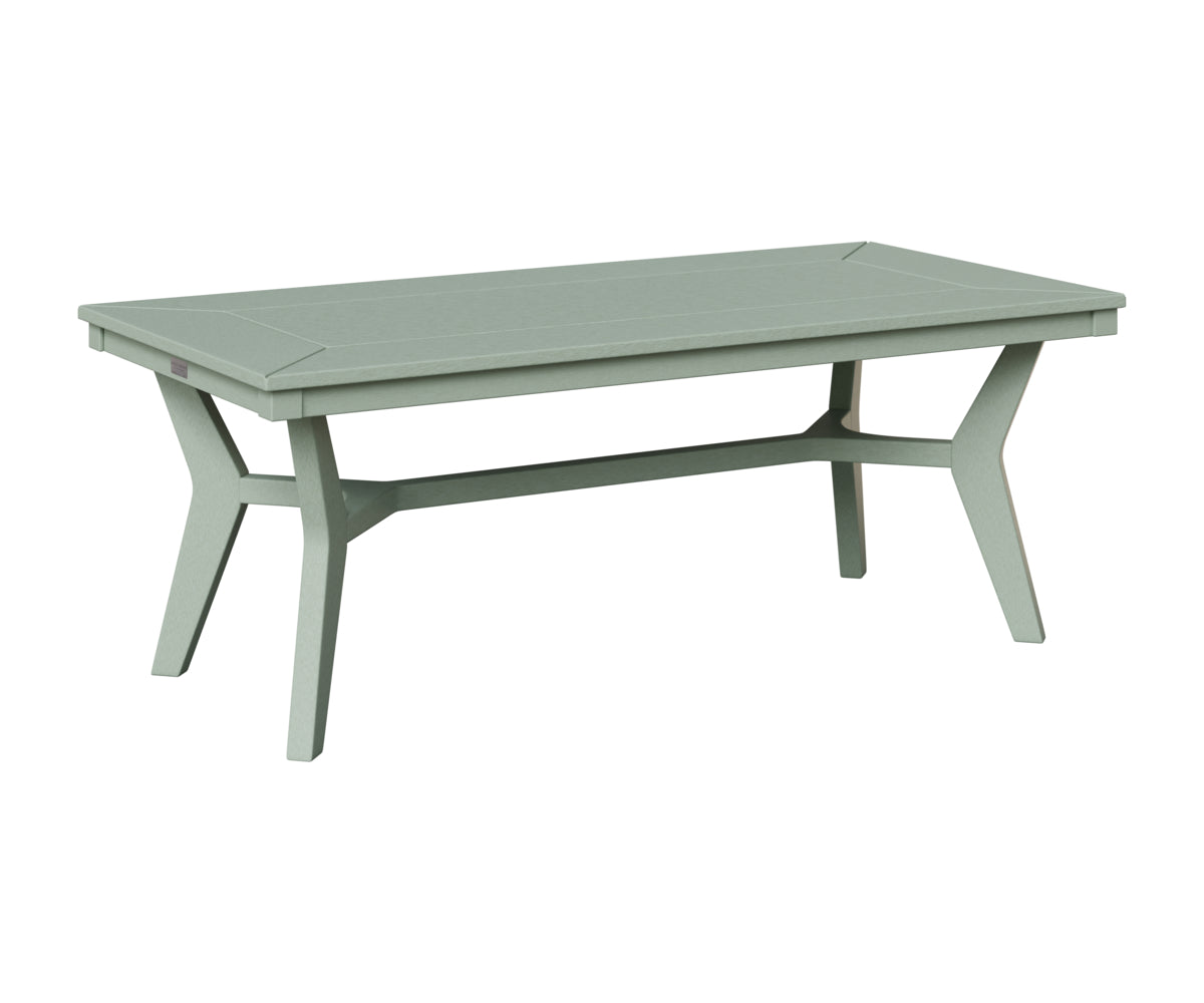 Berlin Gardens Mayhew Rectangular Coffee Table in Sea Foam